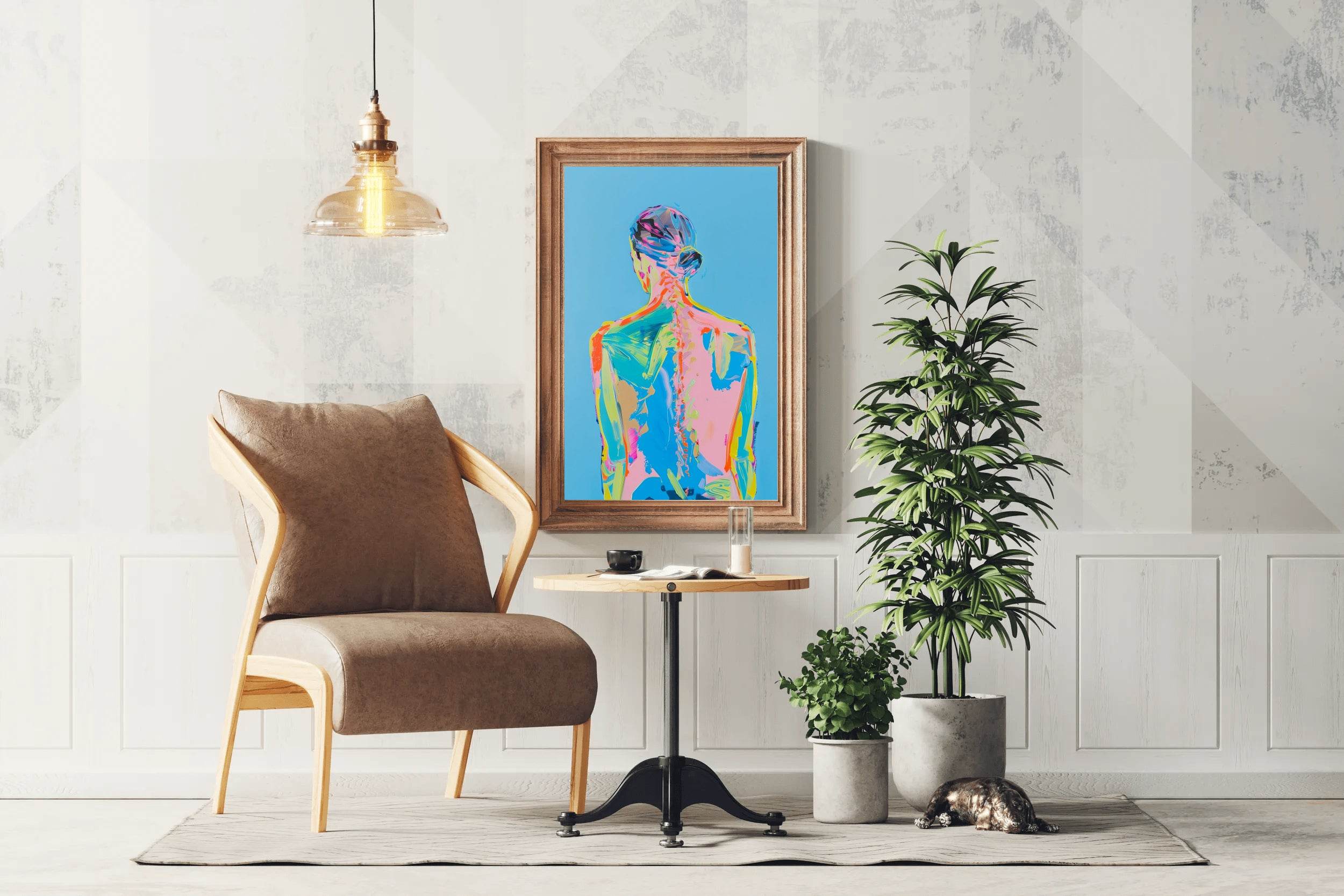 Colorful Watercolor Painting of a Woman Wall Art - beink online art store