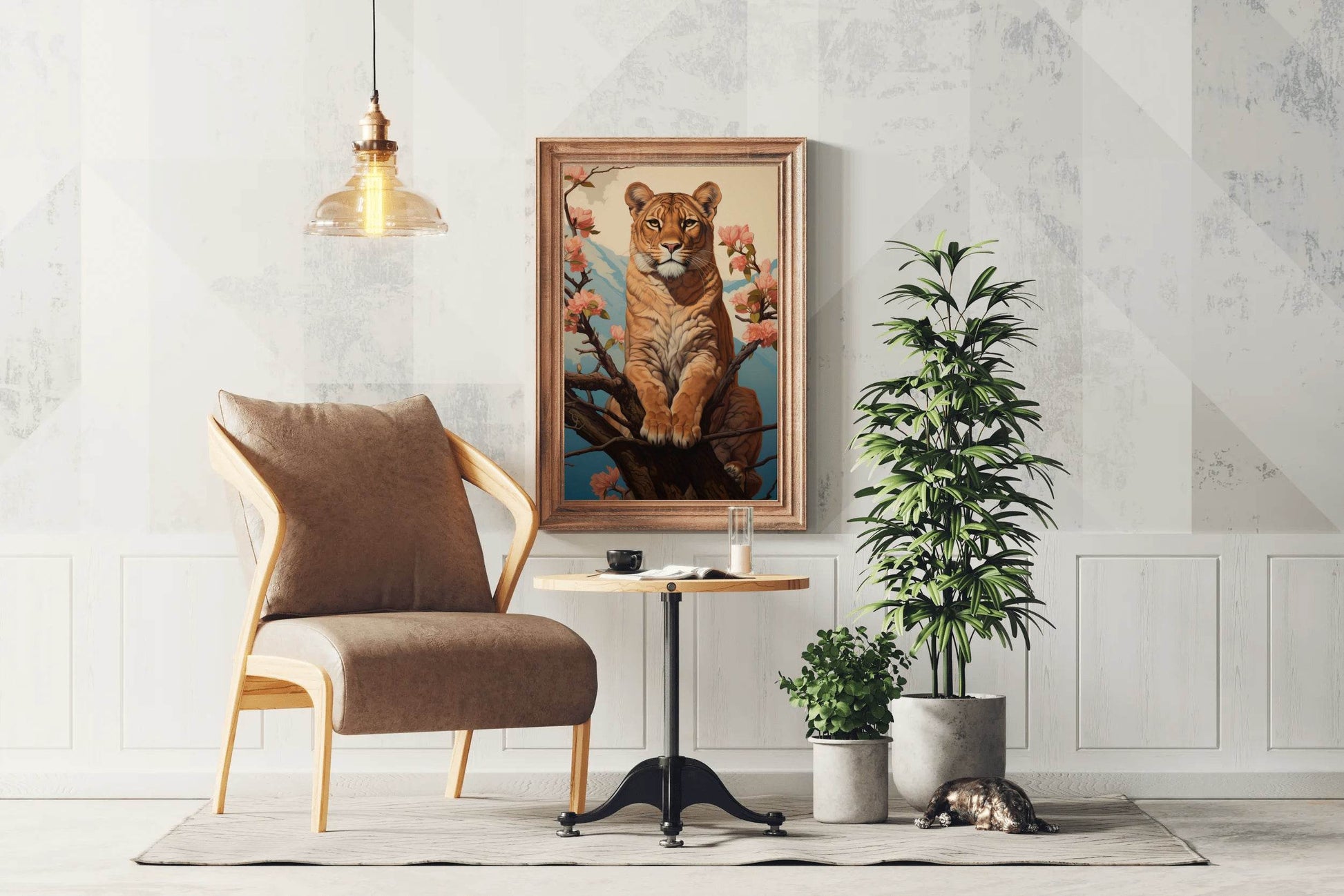 Painting of Lion Animal Wall Art - beink online art store