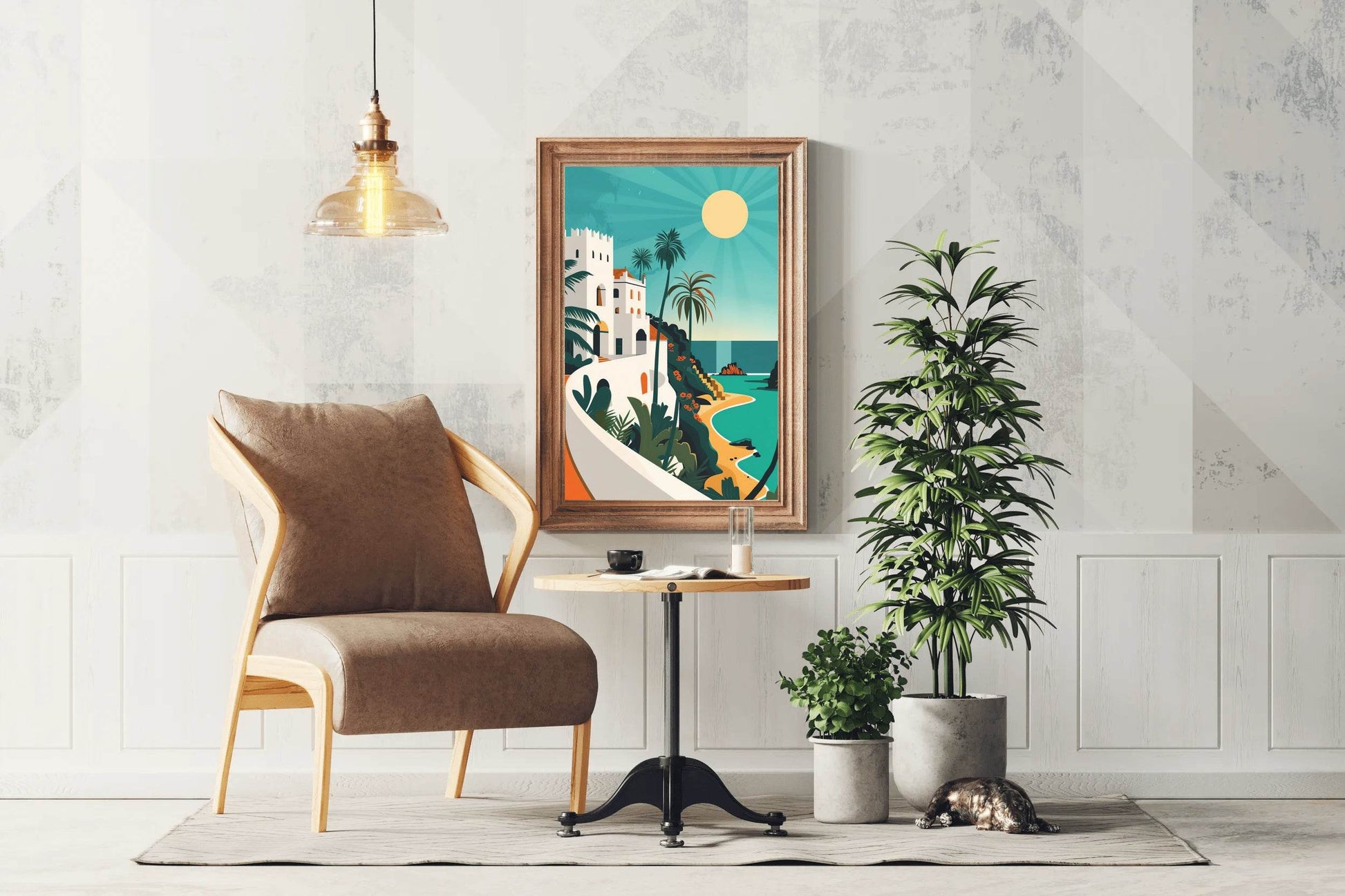 Mediterranean Coast Painting Wall Art - beink online art store