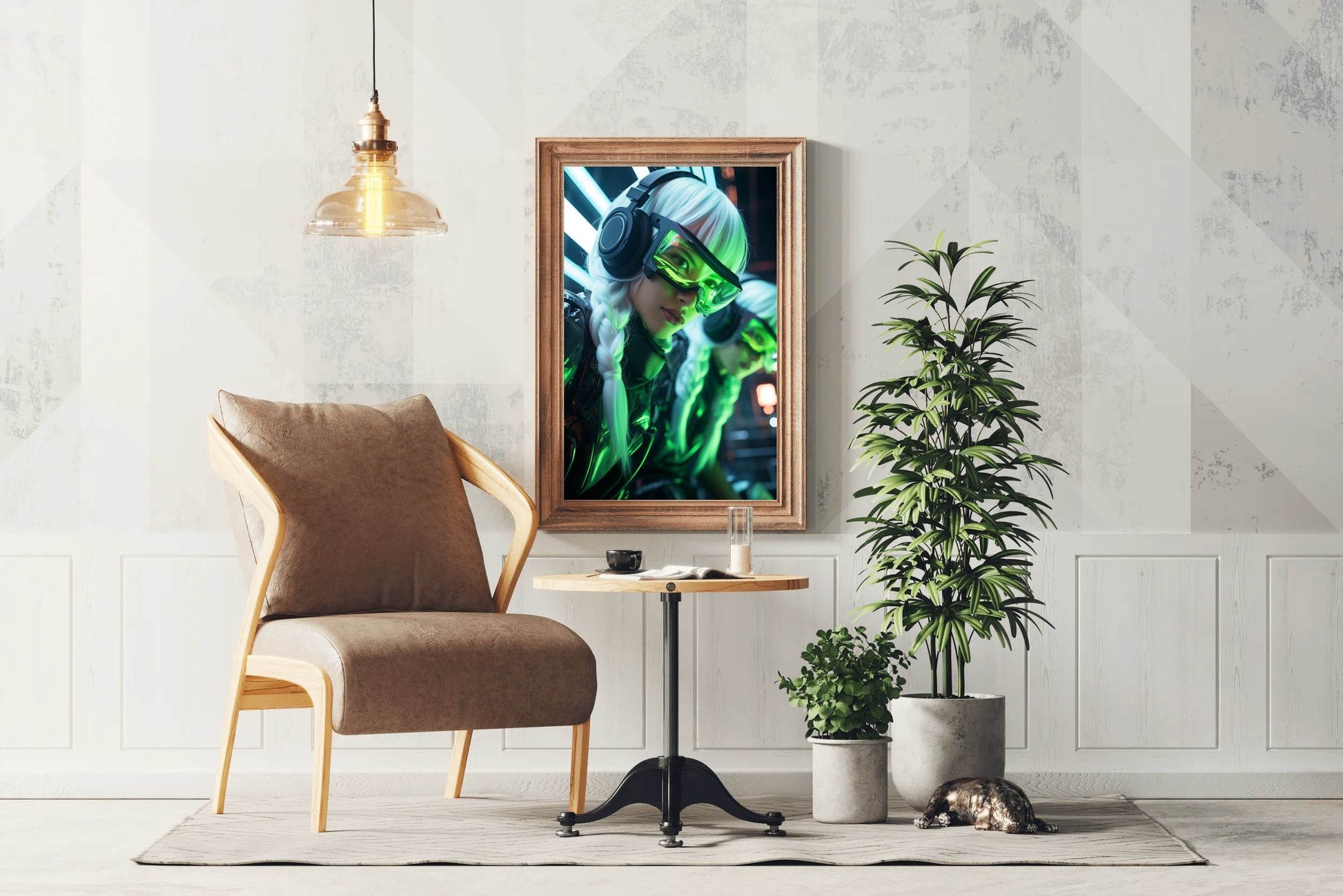 Cyberpunk Warrior Girls Wall Art - beink online art store