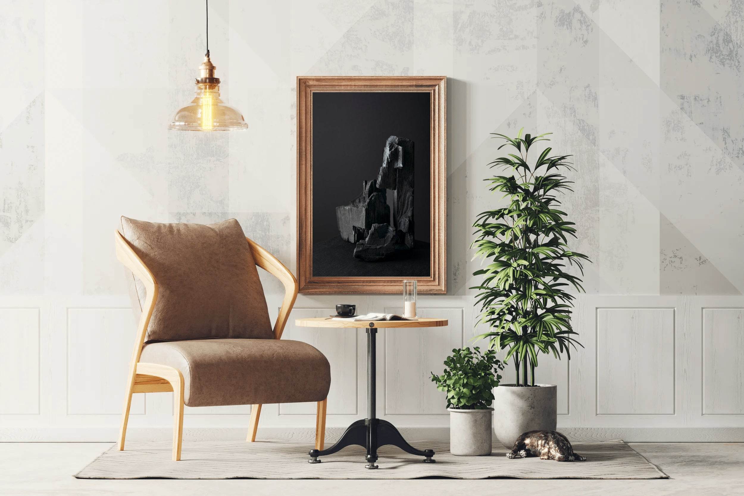 Still Life of Ashes Black & White Wall Art - beink online art store