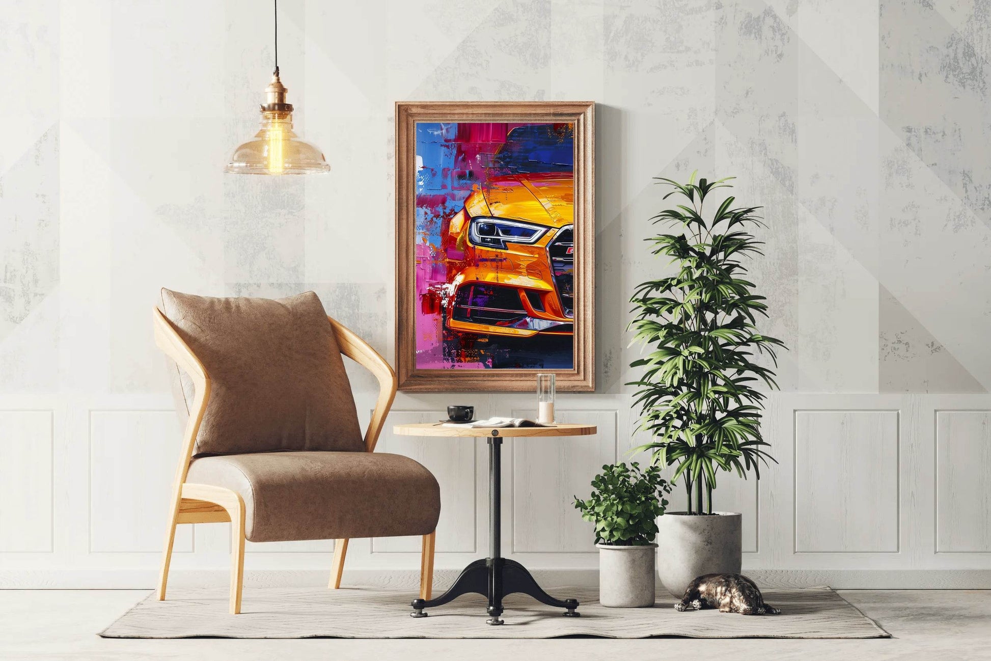 Mustang With LED Lights Wall Art - beink online art store
