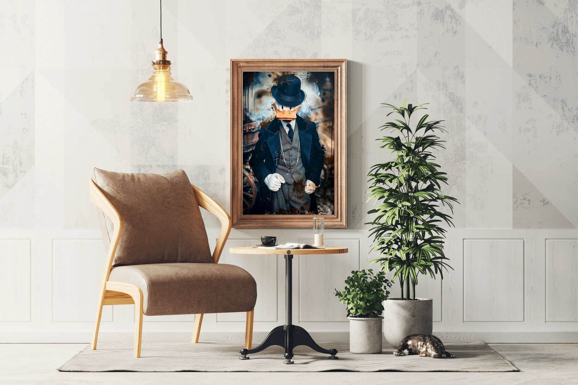 Donald Duck Cartoon Wearing Tuxedo Wall Art - beink online art store