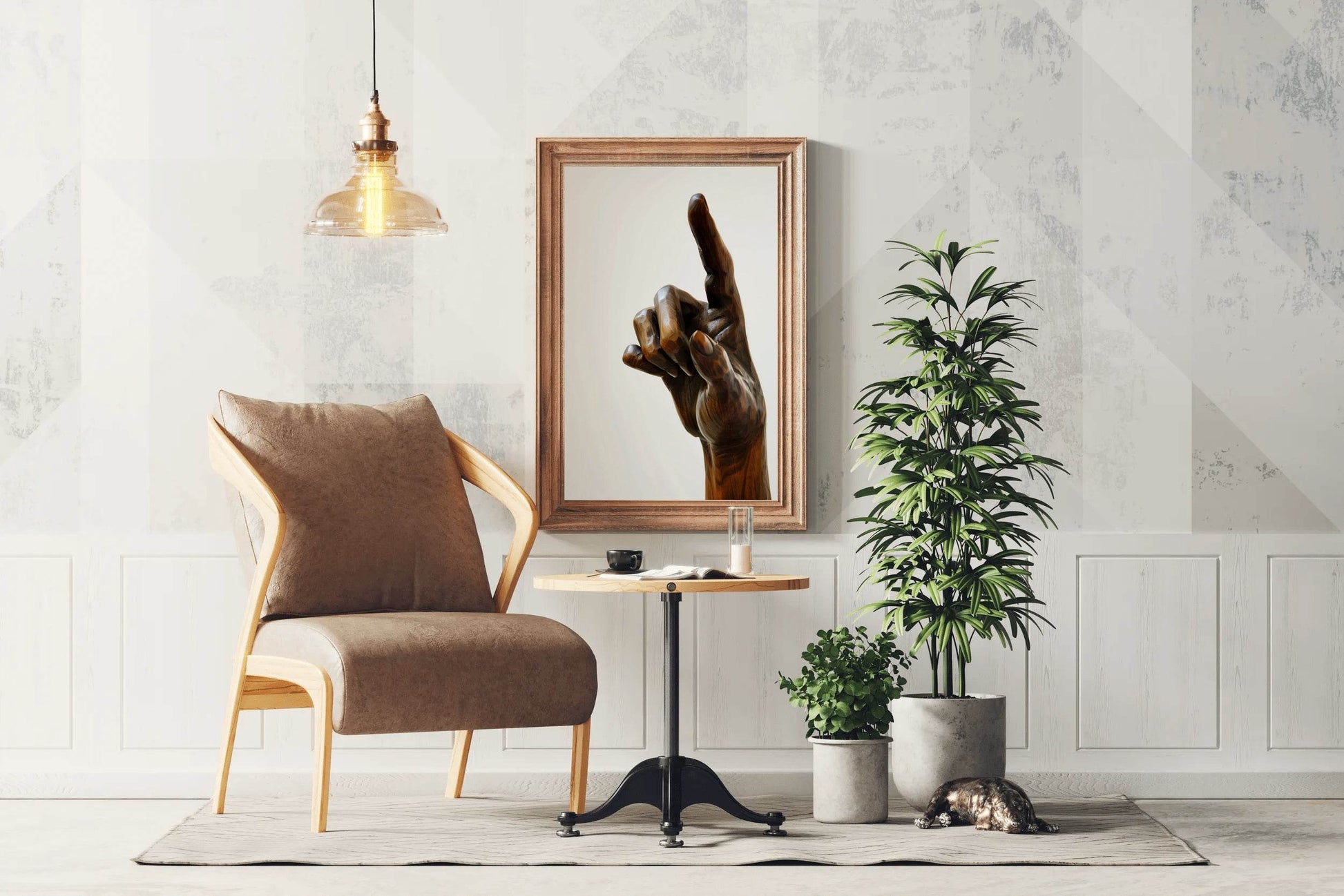 Wooden Hand Sculpture Wall Art - beink online art store