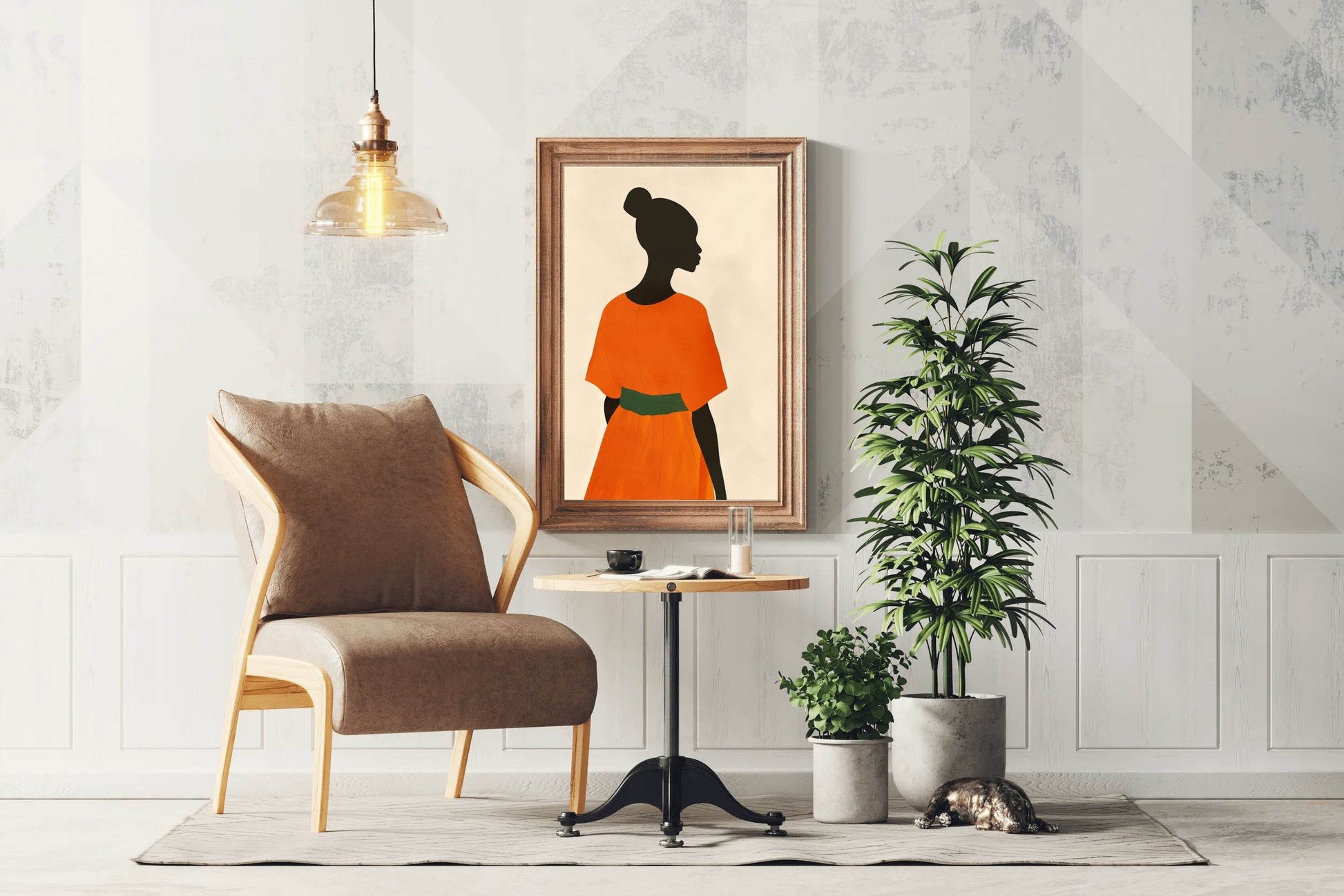 Black Women Textured Wall Art - beink online art store