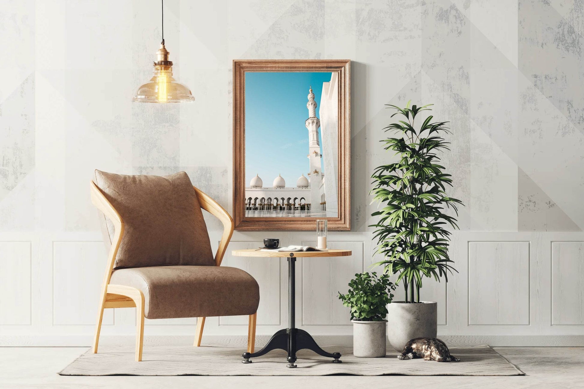 Blissful White Minaret Wall Art - beink online art store