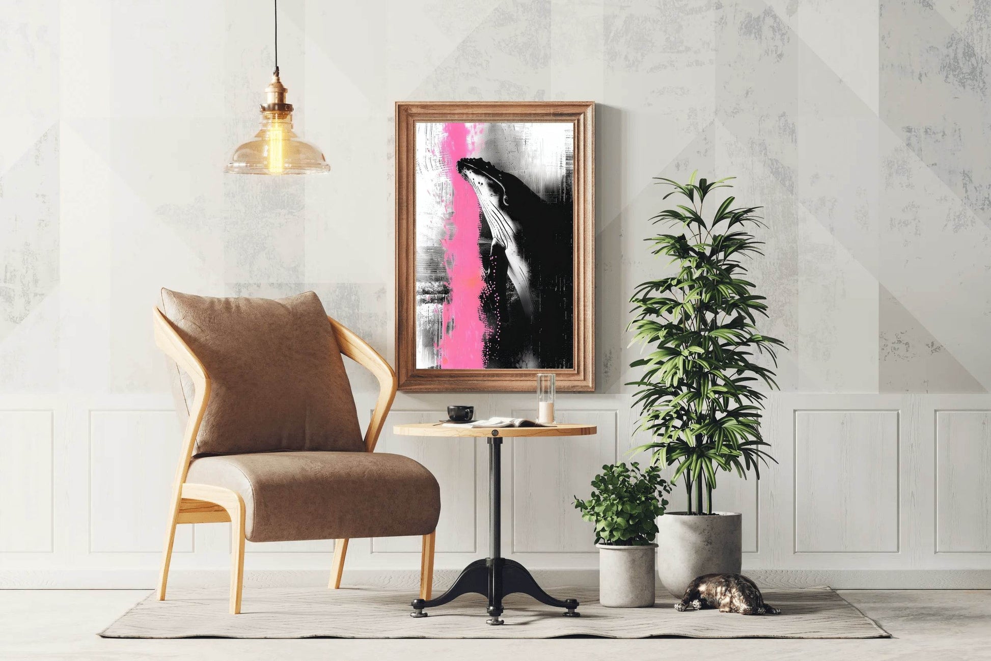 Blue Whale Painting Wall Art - beink online art store