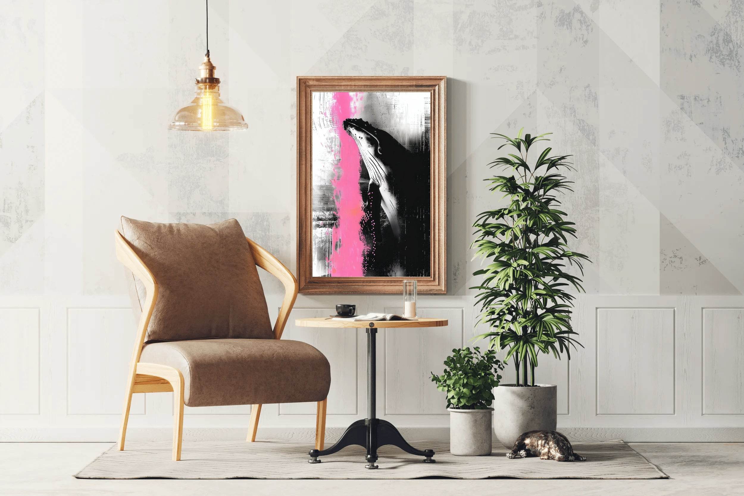 Blue Whale Painting Wall Art - beink online art store