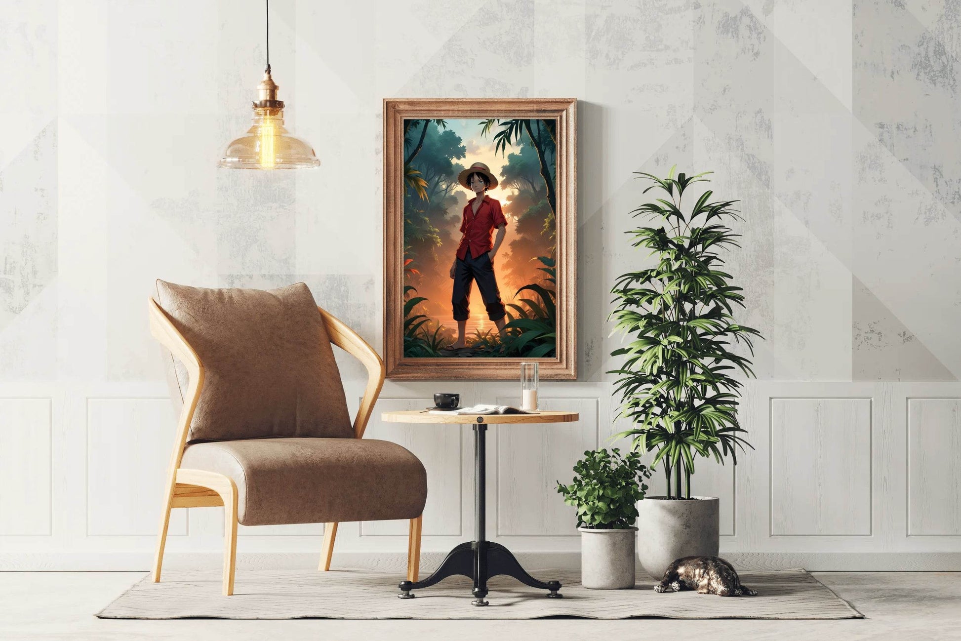 Monkey D. Luffy in Jungle Anime Wall Art - beink online art store