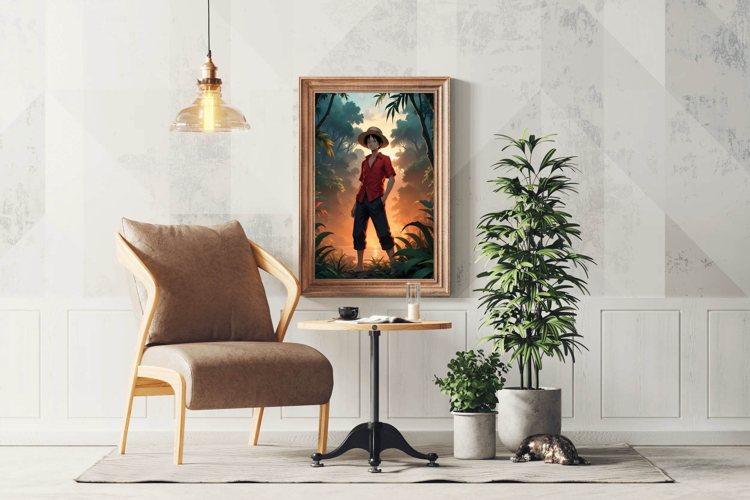 Monkey D. Luffy in Jungle Anime Wall Art - beink online art store