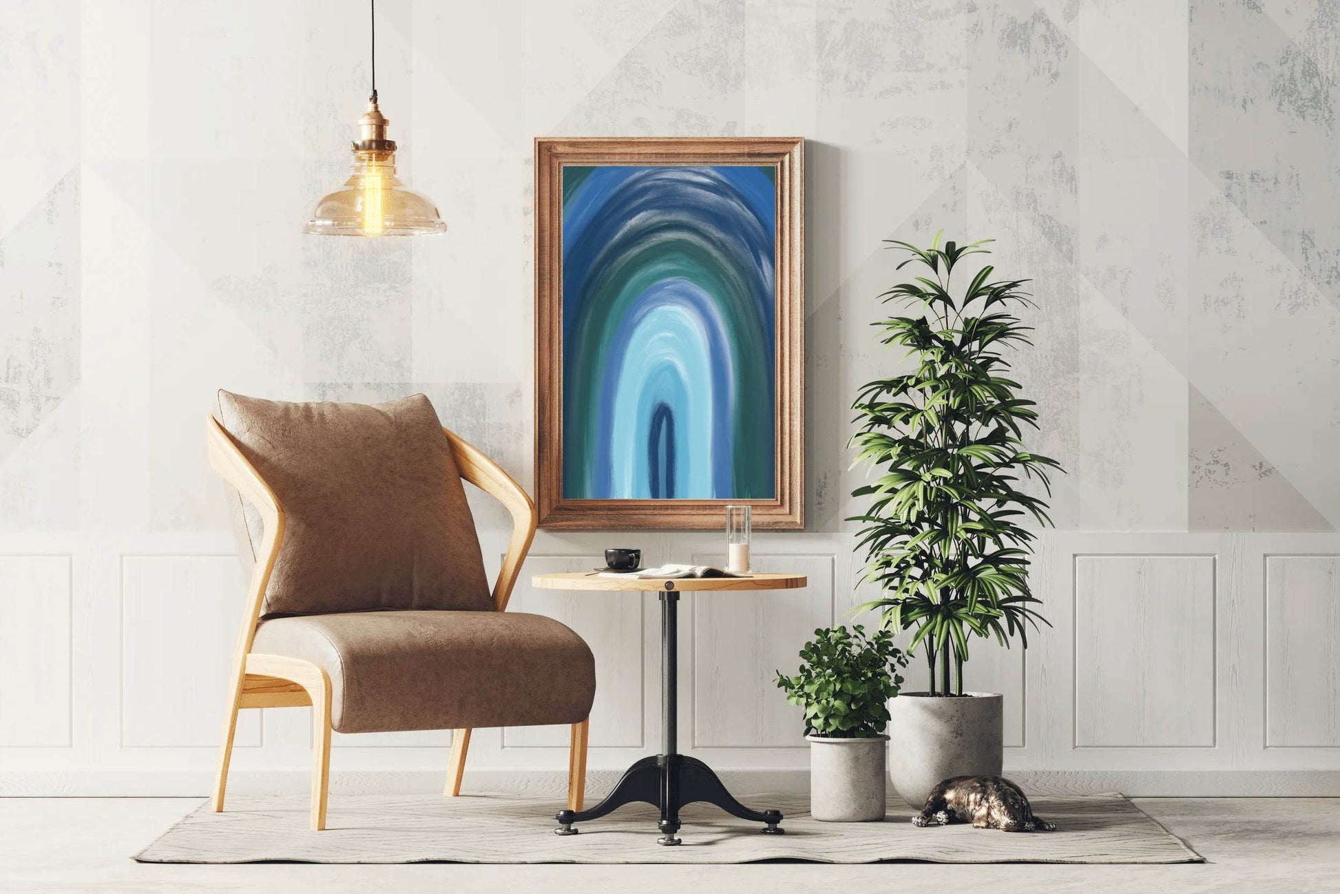 Arched Blue Vault Painting Wall Art - beink online art store