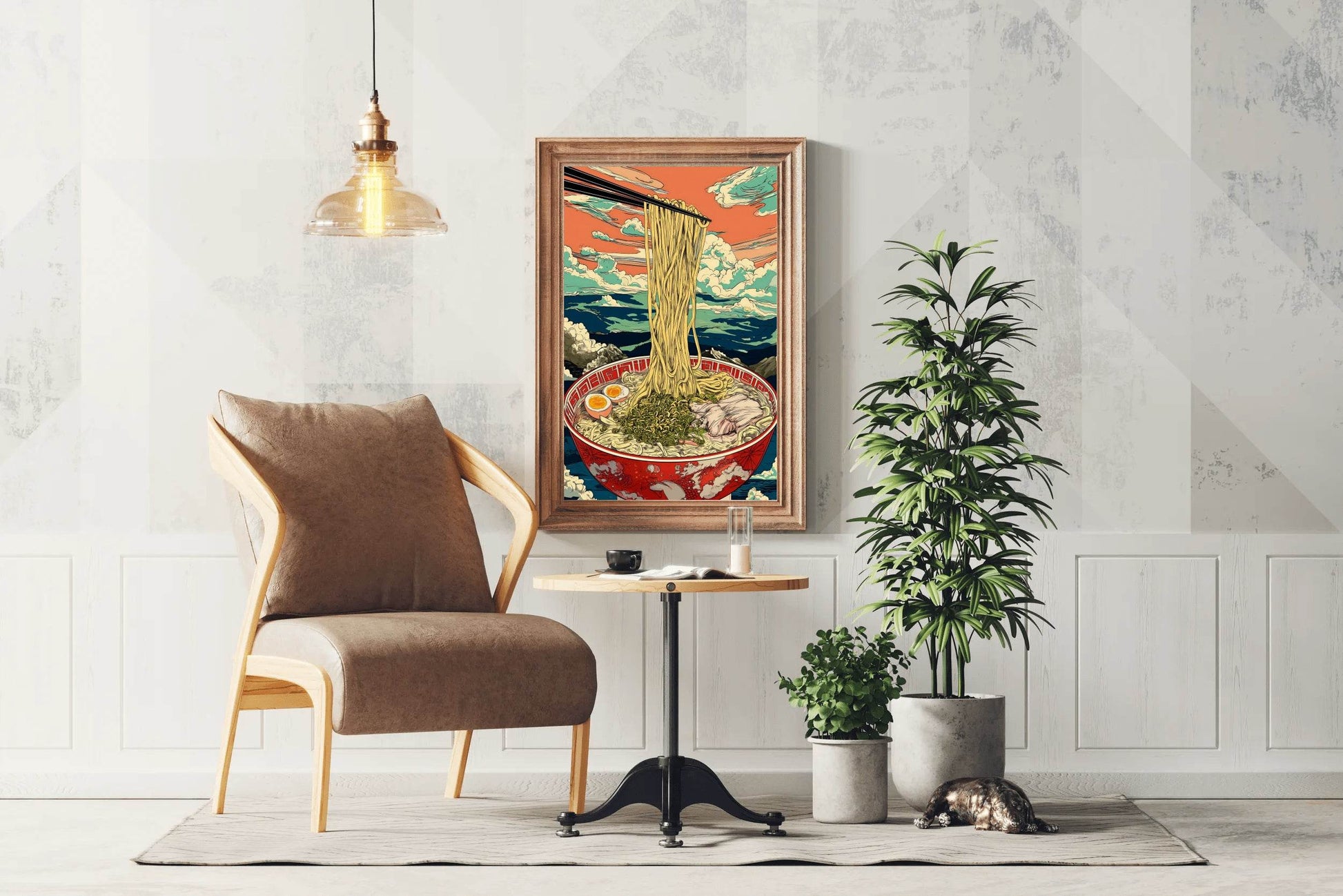 Bowl of Ramen with a Chopsticks on it Wall Art - beink online art store