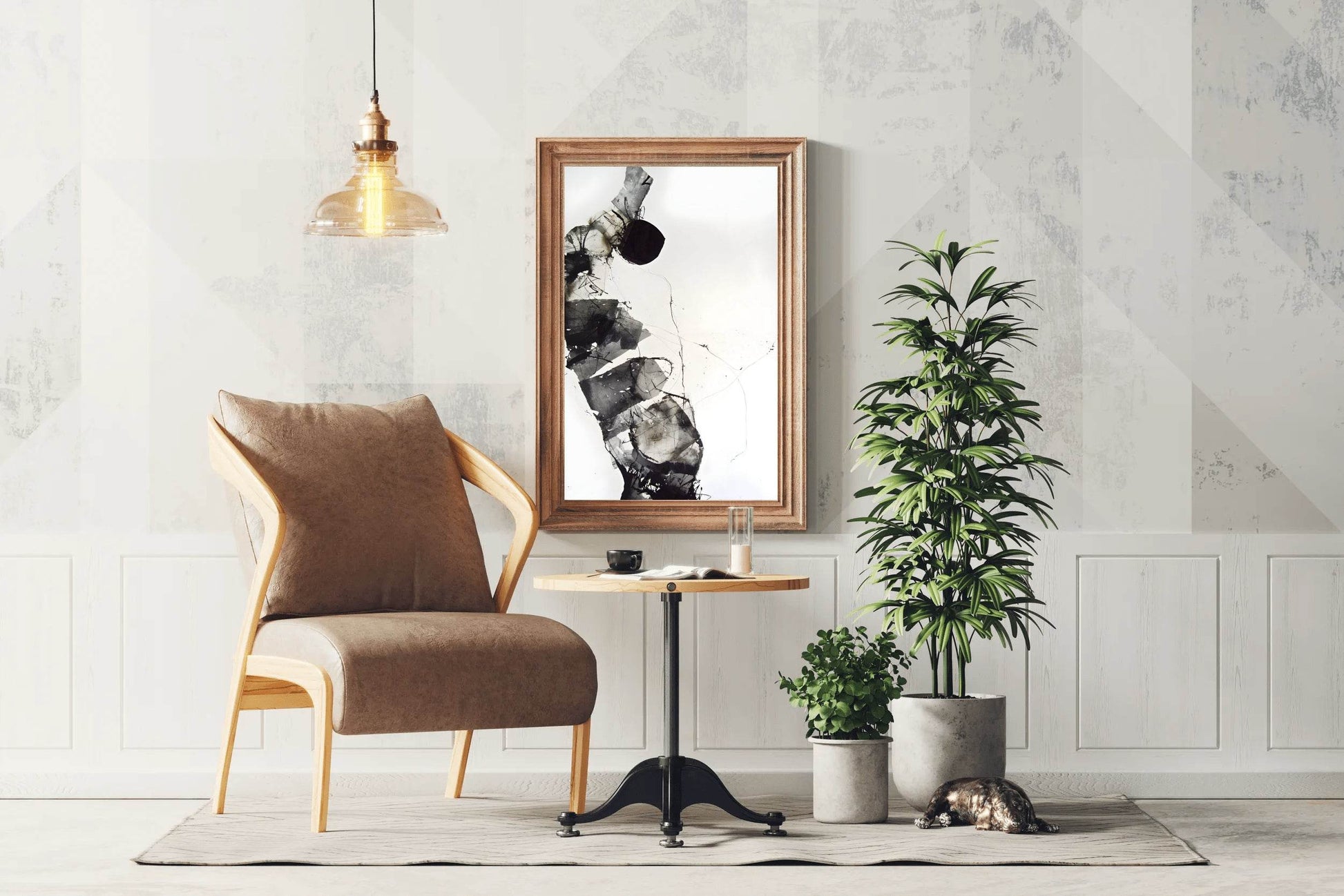 Ink-Stained Figure With Sense of Movement Modern Art - beink online art store