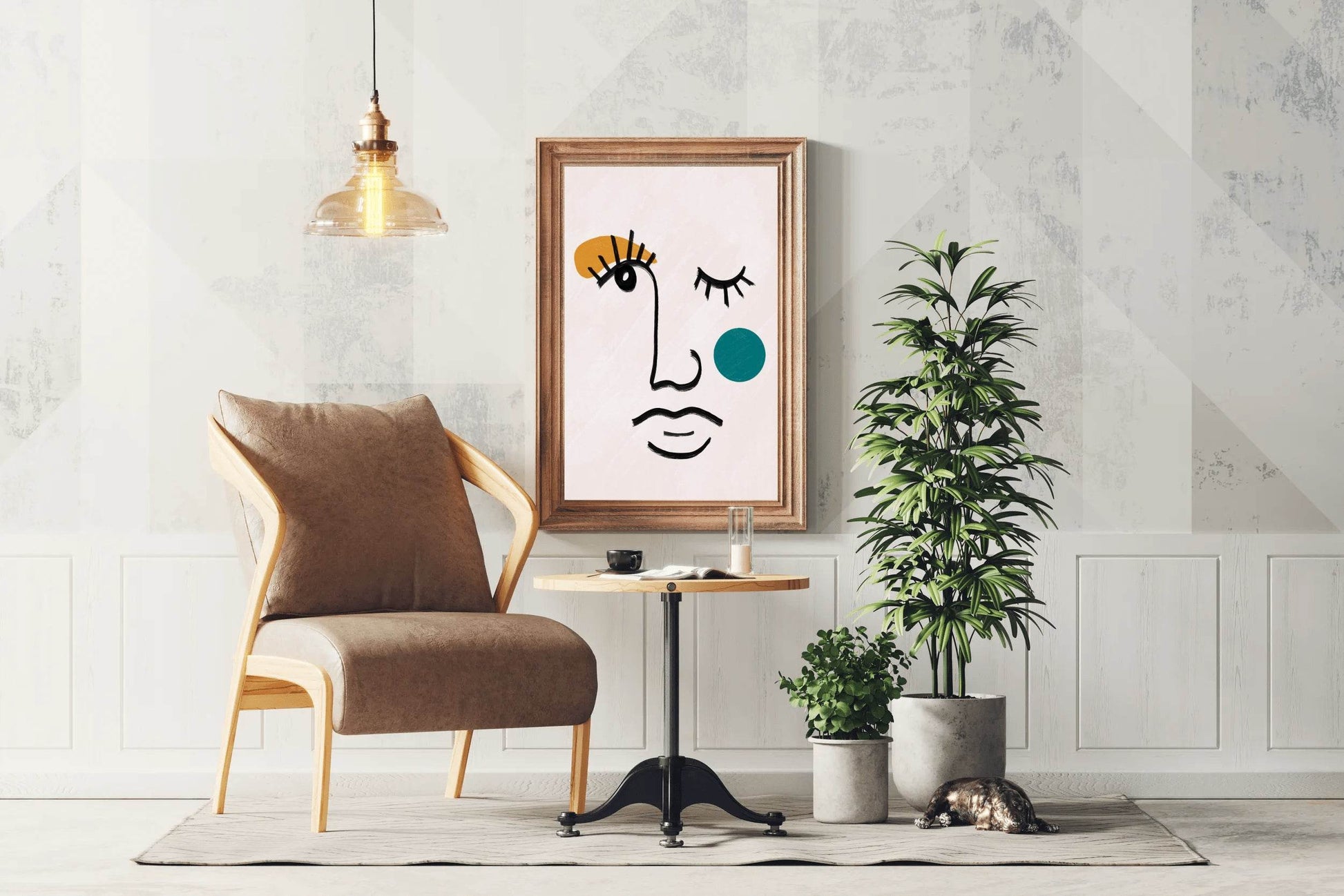 Cartoon Human Face Wall Art - beink online art store