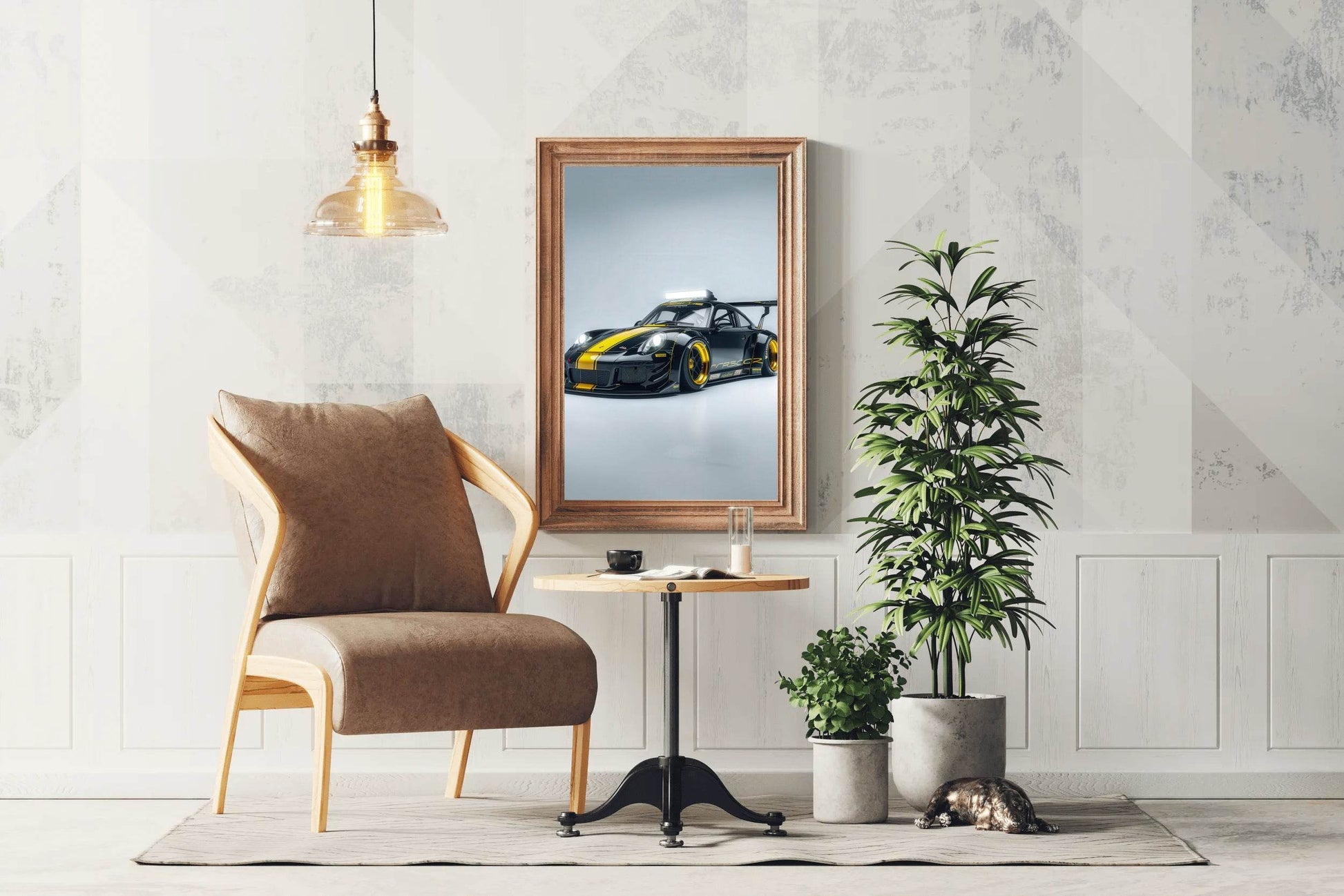 Porsche 911 Gt3 Rs Black Wall Art - beink online art store