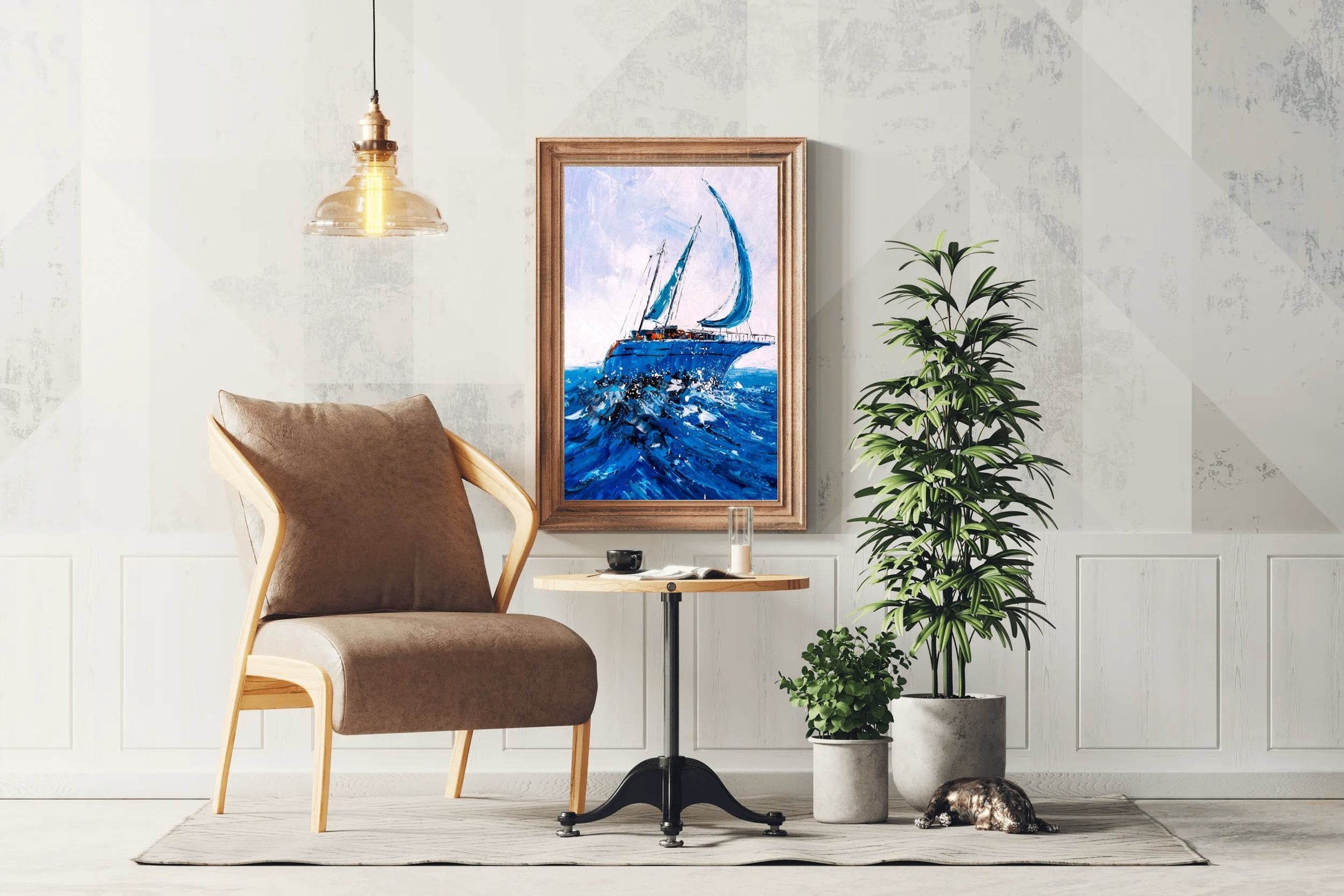 Sailing Ship in A Storm Wall Art - beink online art store