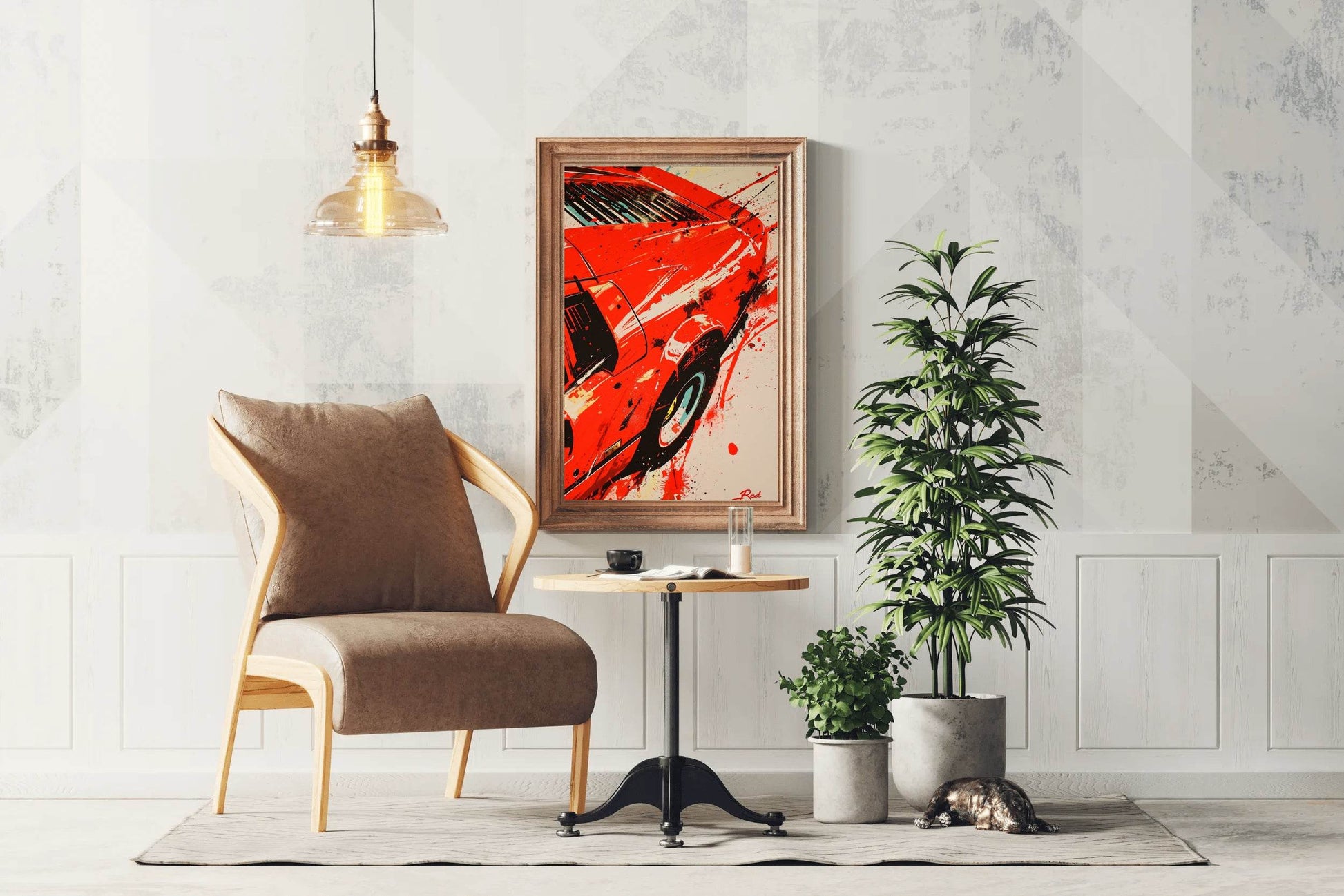 Rear View Ferrari458 Wall Art - beink online art store