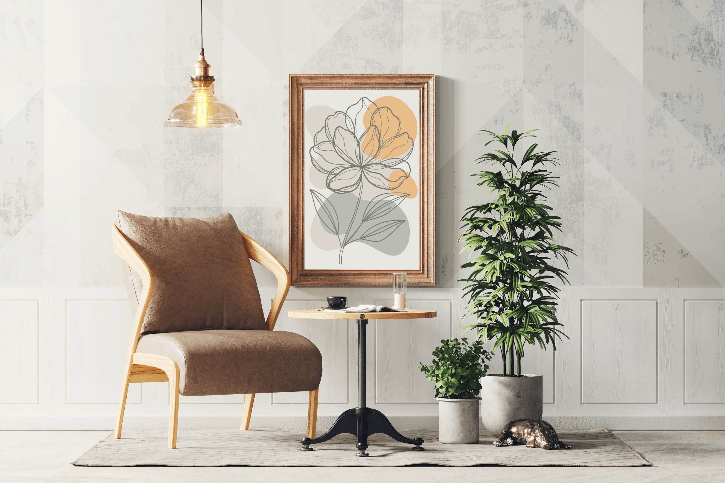 Minimal Design of Spring Flowers Wall Art - beink online art store