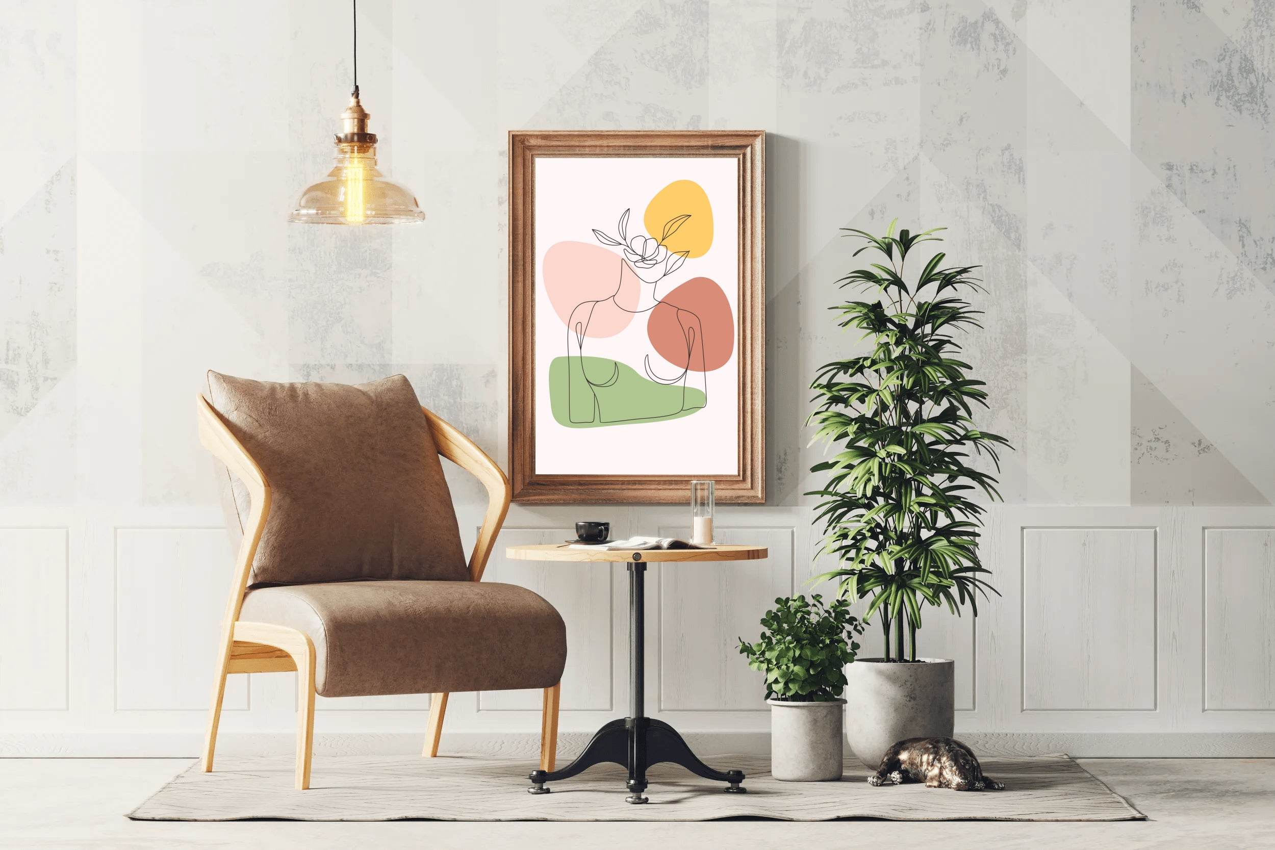 Minimal Female Torso Design Wall Art - beink online art store