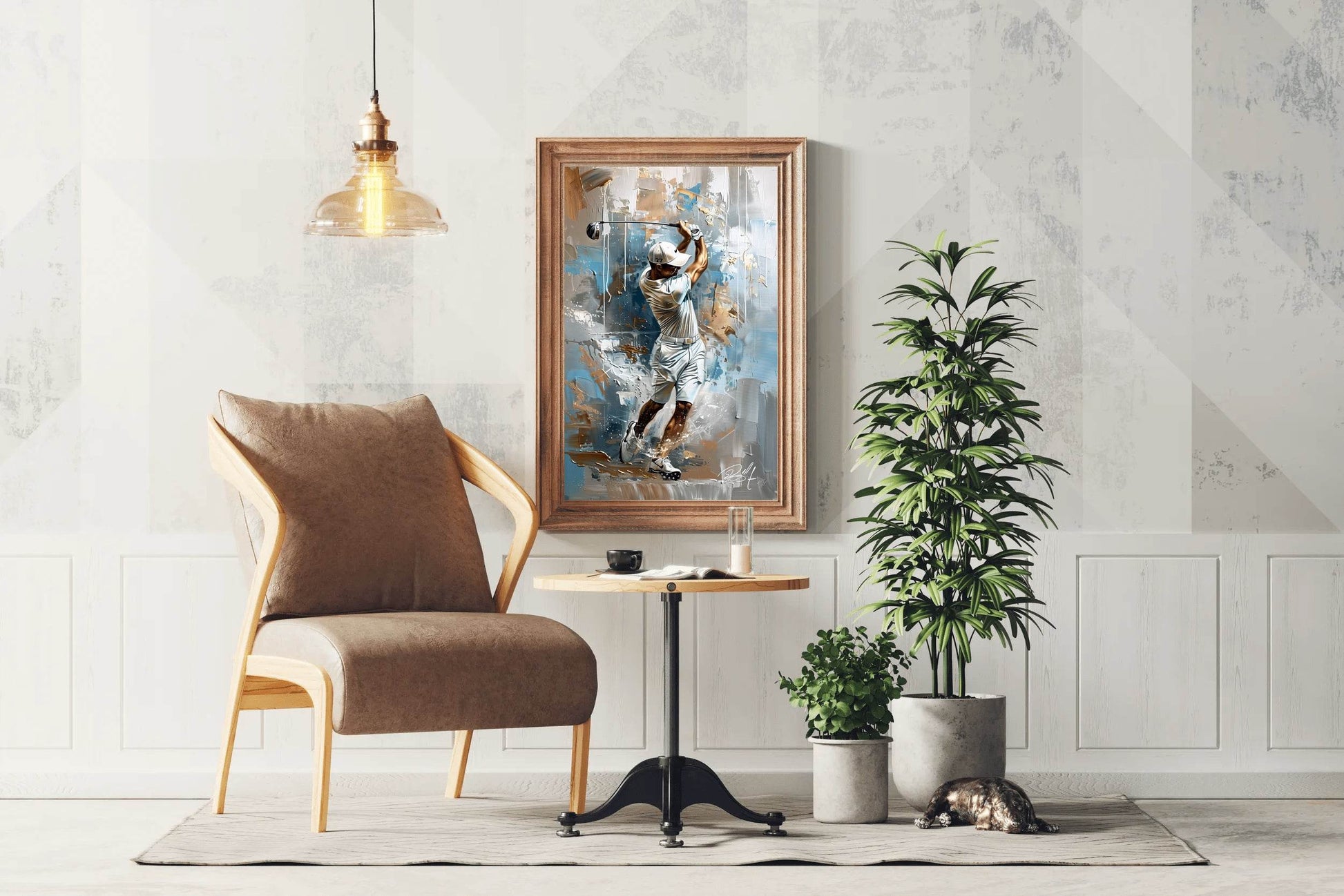 Master Flame Sports Aesthetic Wall Art Poster for Living Room, Home & Wall Decor Golf - beink online art store