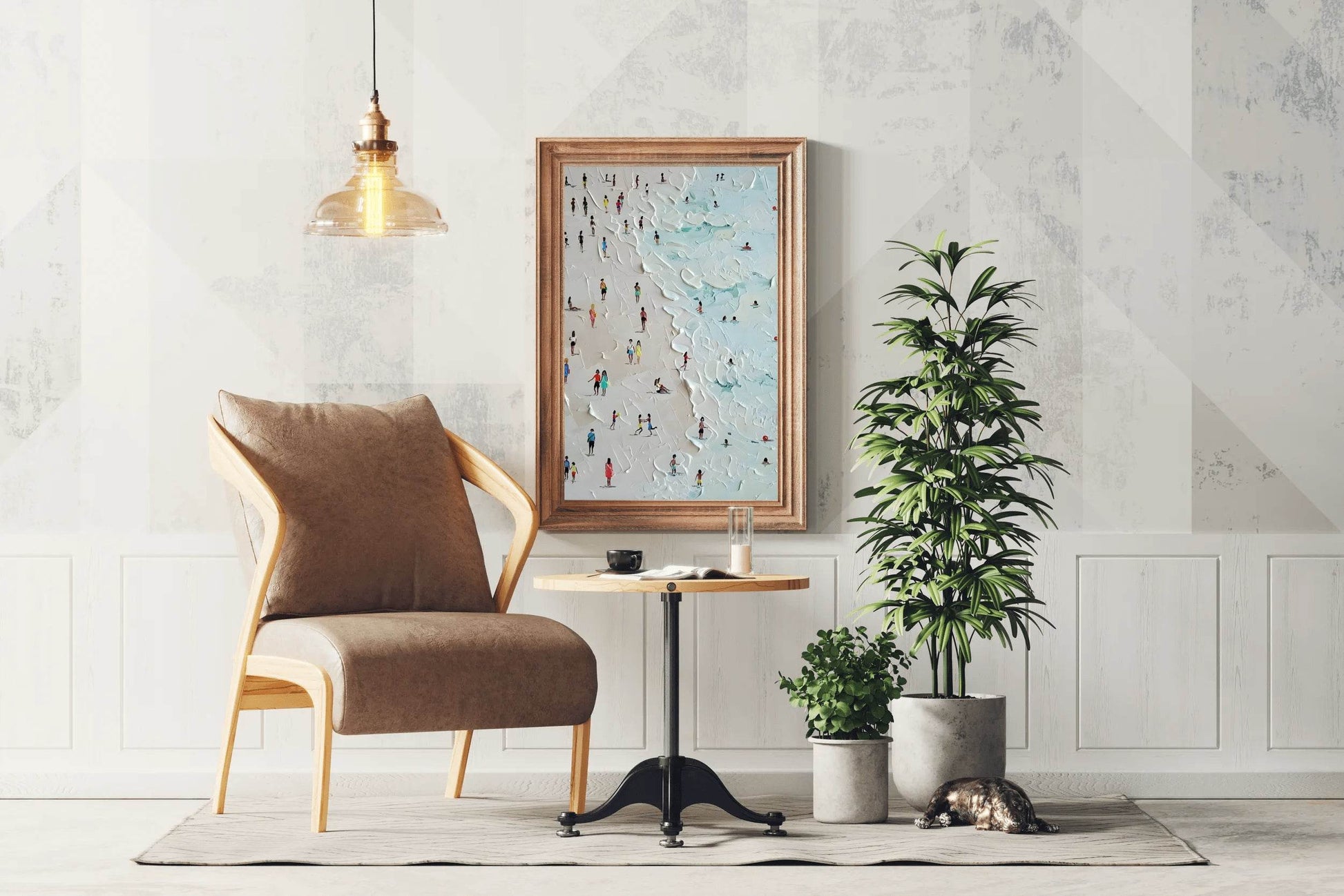 Summer Day at the Shore Modern Wall Art - beink online art store