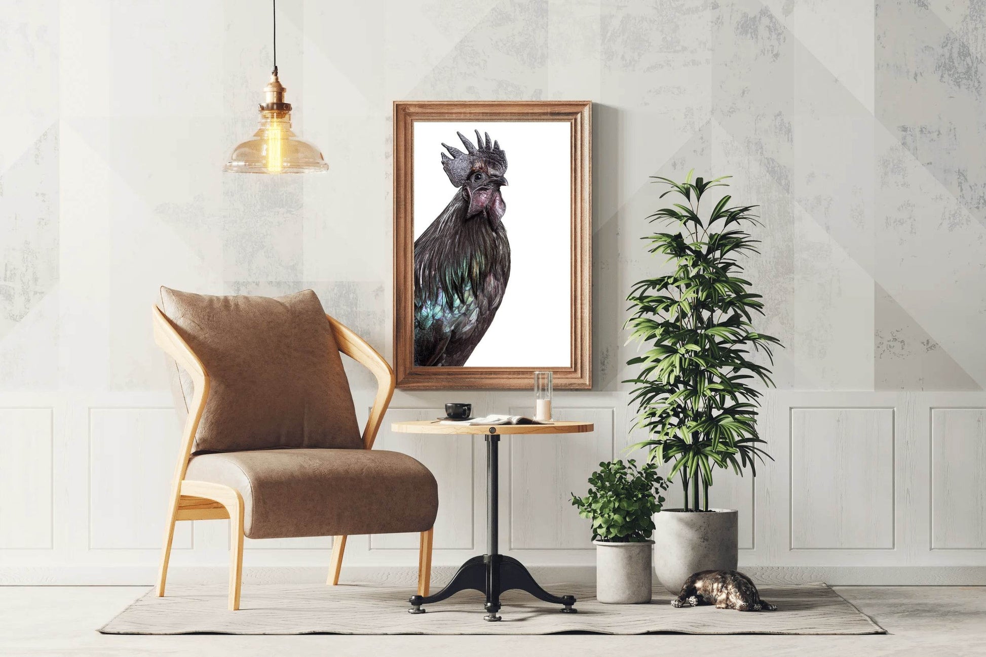 Ayam Cemani Bird Wall Art - beink online art store