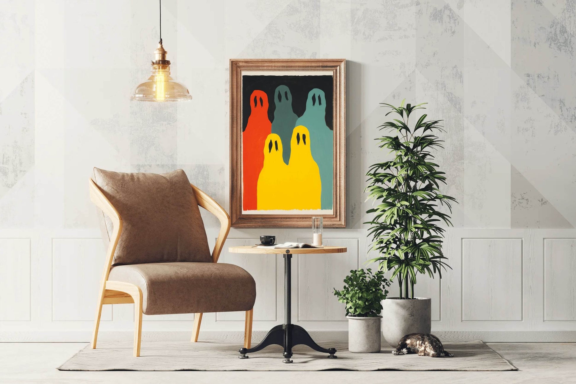 Ghostly Gathering - Haunting Appearance of the Figures Wall Art - beink online art store