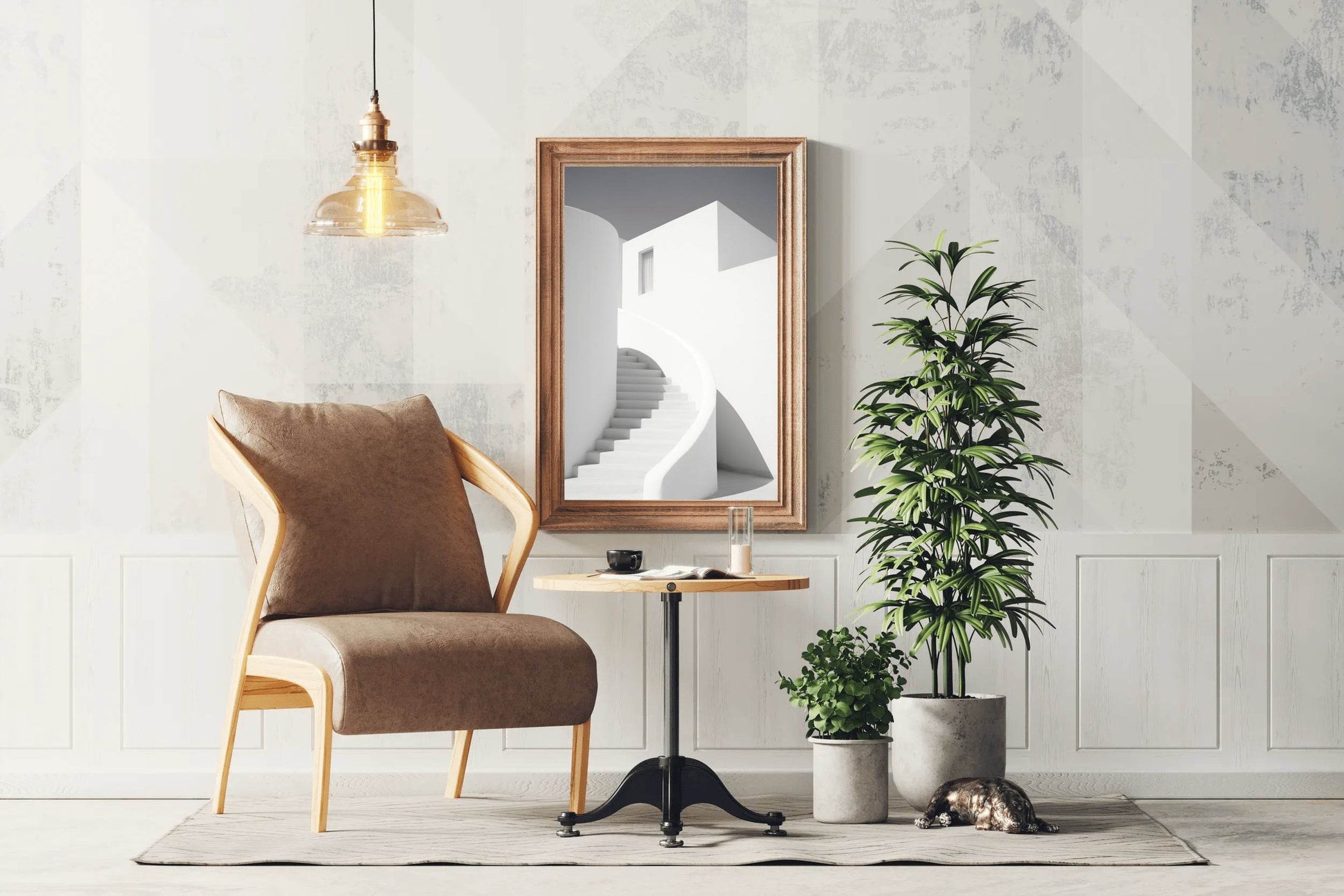 White Walkway Arch Wall Art - beink online art store
