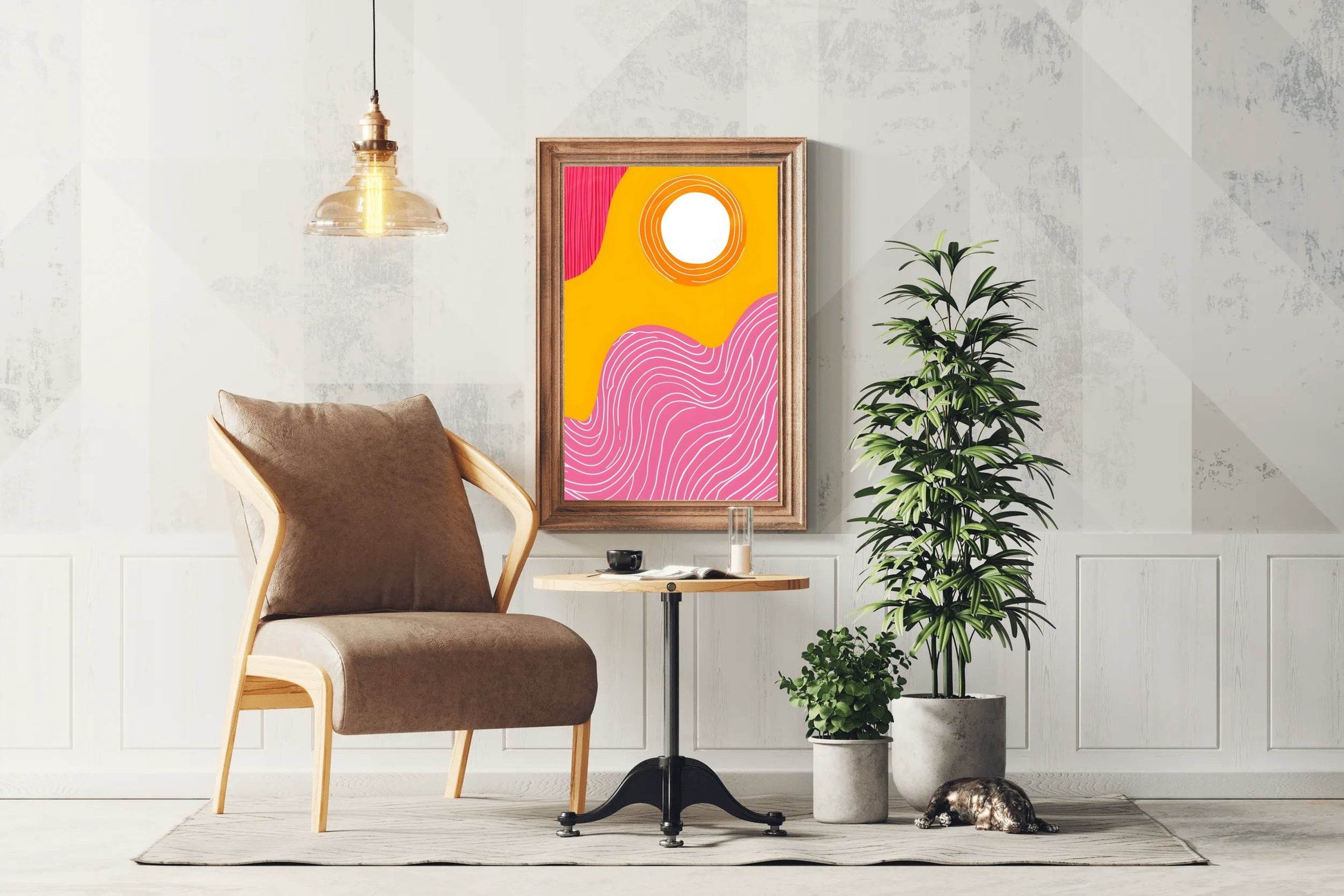 Geometric Lines Painting Digital Art - beink online art store