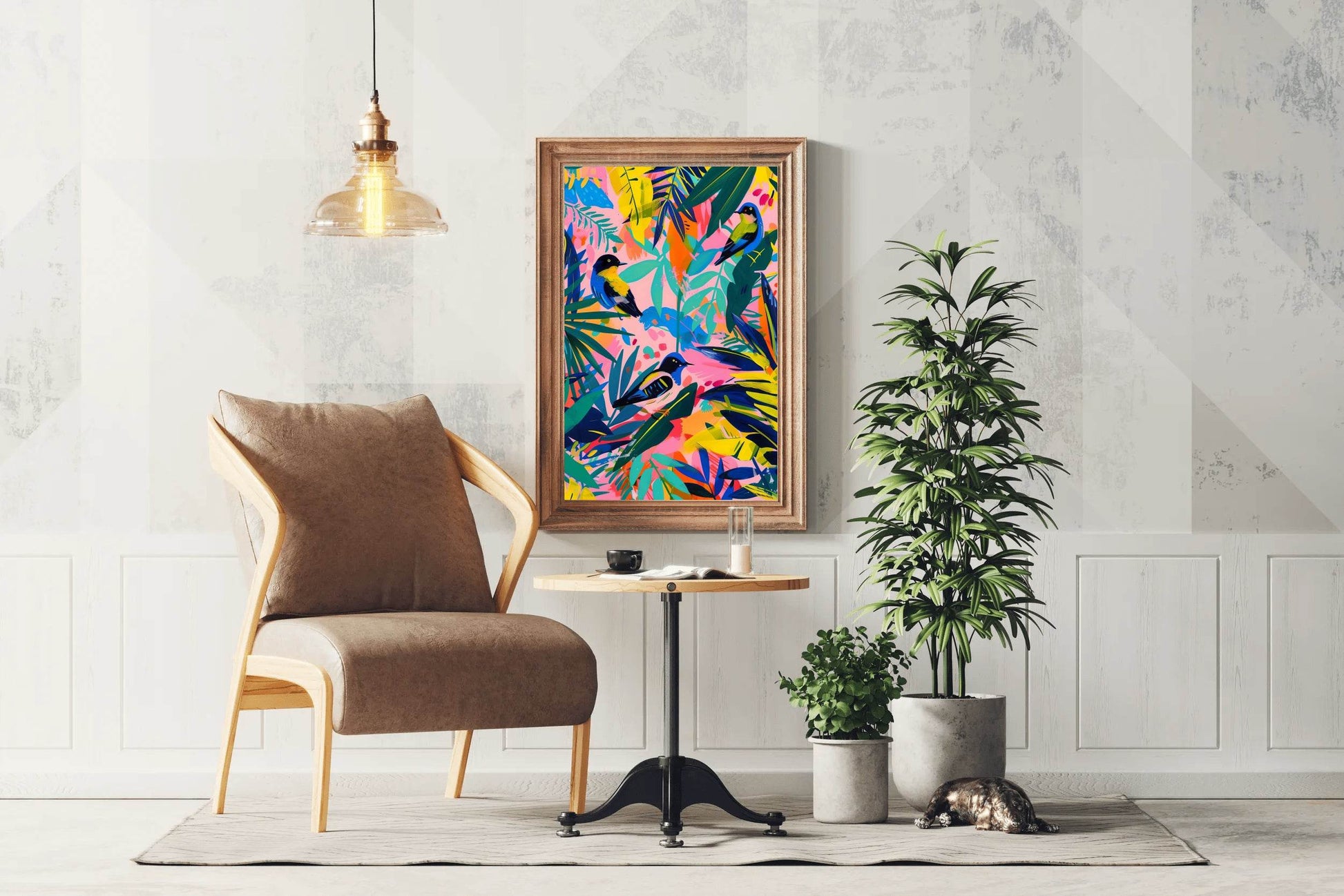 Tropical Vibrant Aviary Wall Art - beink online art store