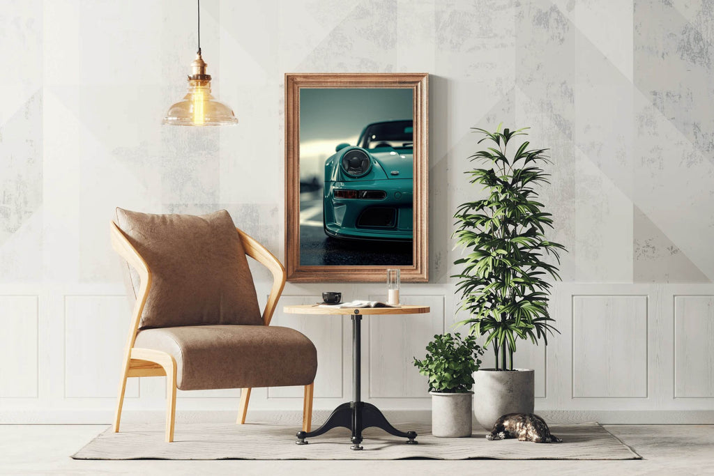Porsche 911 RWB Blue Wall Art - beink online art store