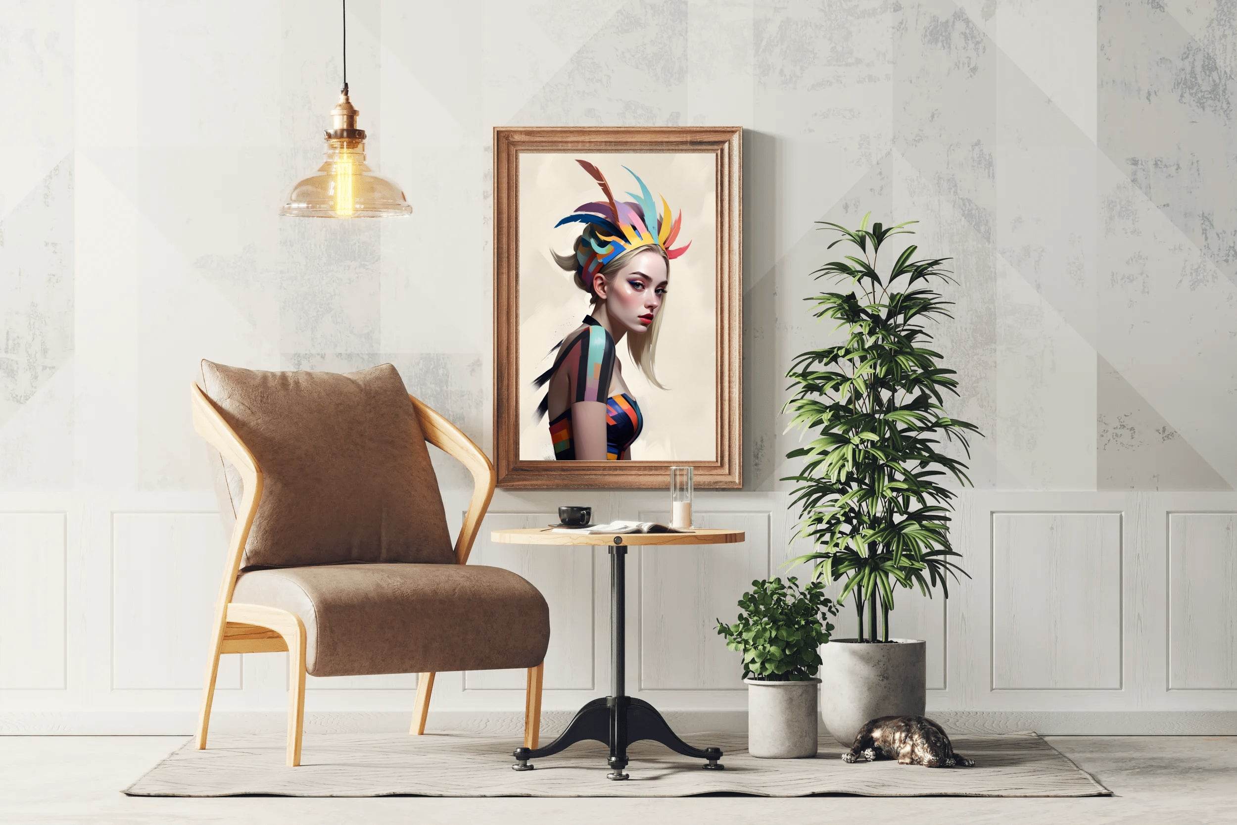 Girl with Colorful dress Wall Art - beink online art store