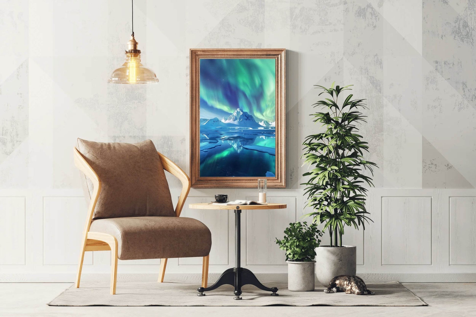 Arctic Aurora Reflection Wall Art - beink online art store