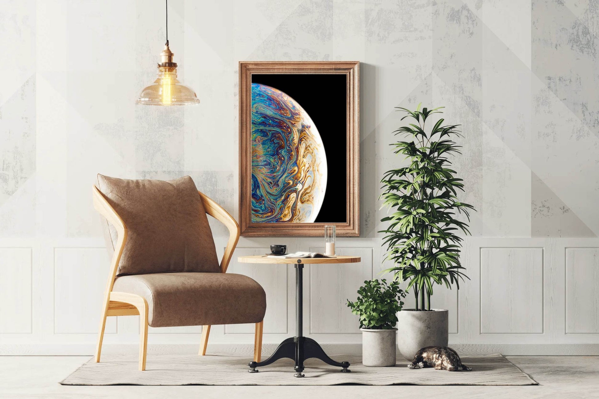 Multicolor Planet Fluid Painting Abstract Wall Art - beink online art store