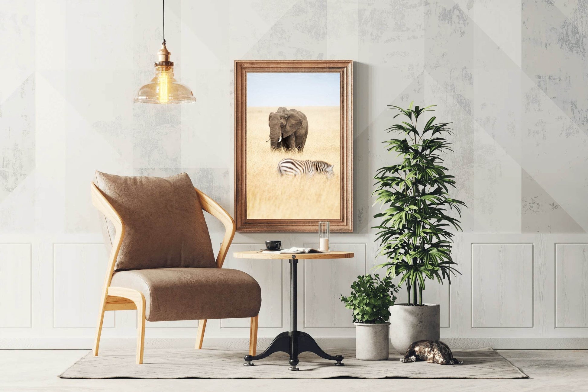 Elephant and Zebra Picture Wall Art - beink online art store