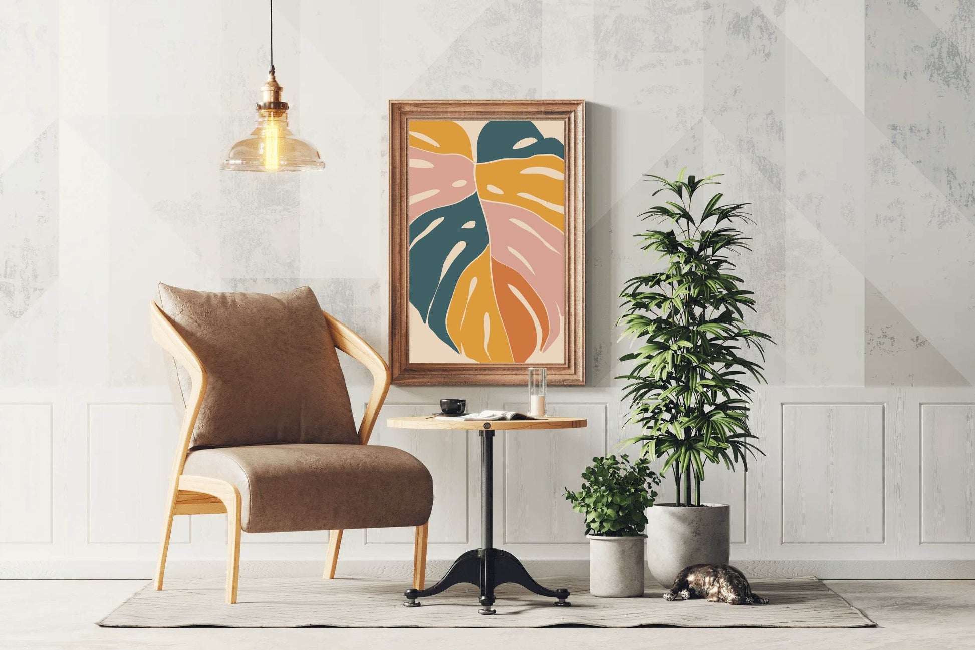 Abstract Colorful Leaf ArtWork - beink online art store