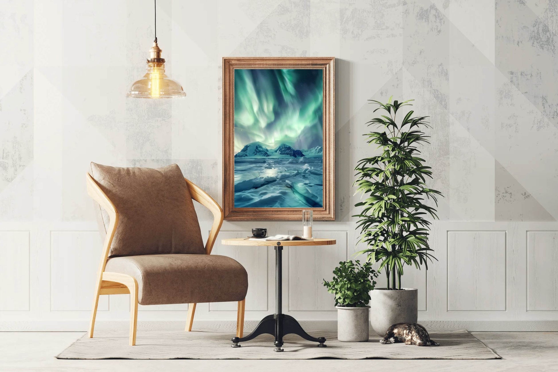Northern lights Aurora Borealis in the Sky Wall Art - beink online art store