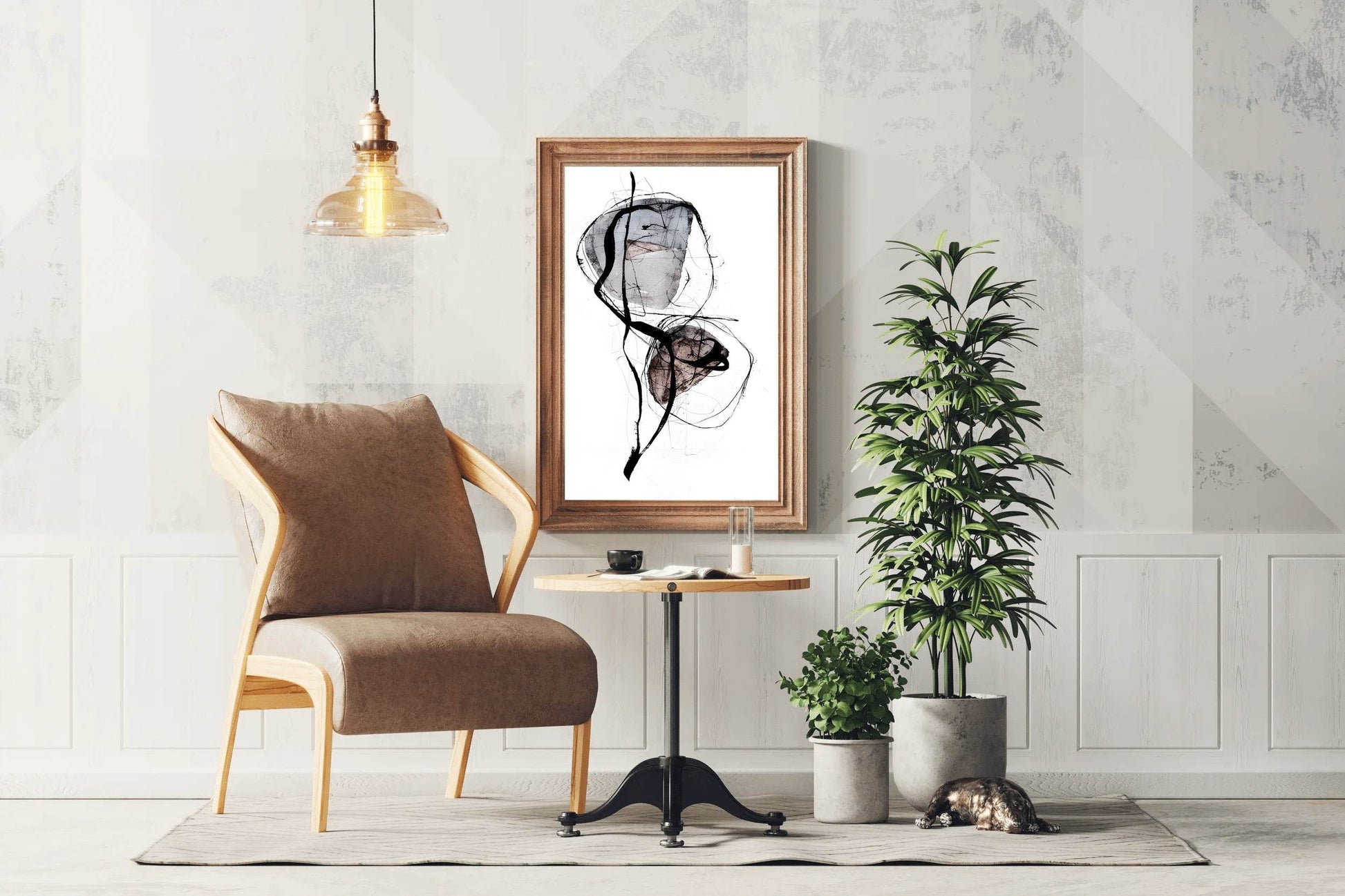 Ink and Watercolor Modern Wall Art - beink online art store