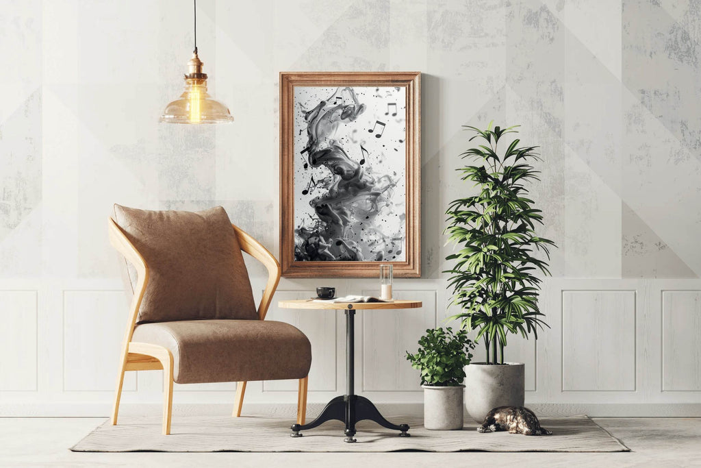 Flying Musical Notes Wall Art - beink online art store