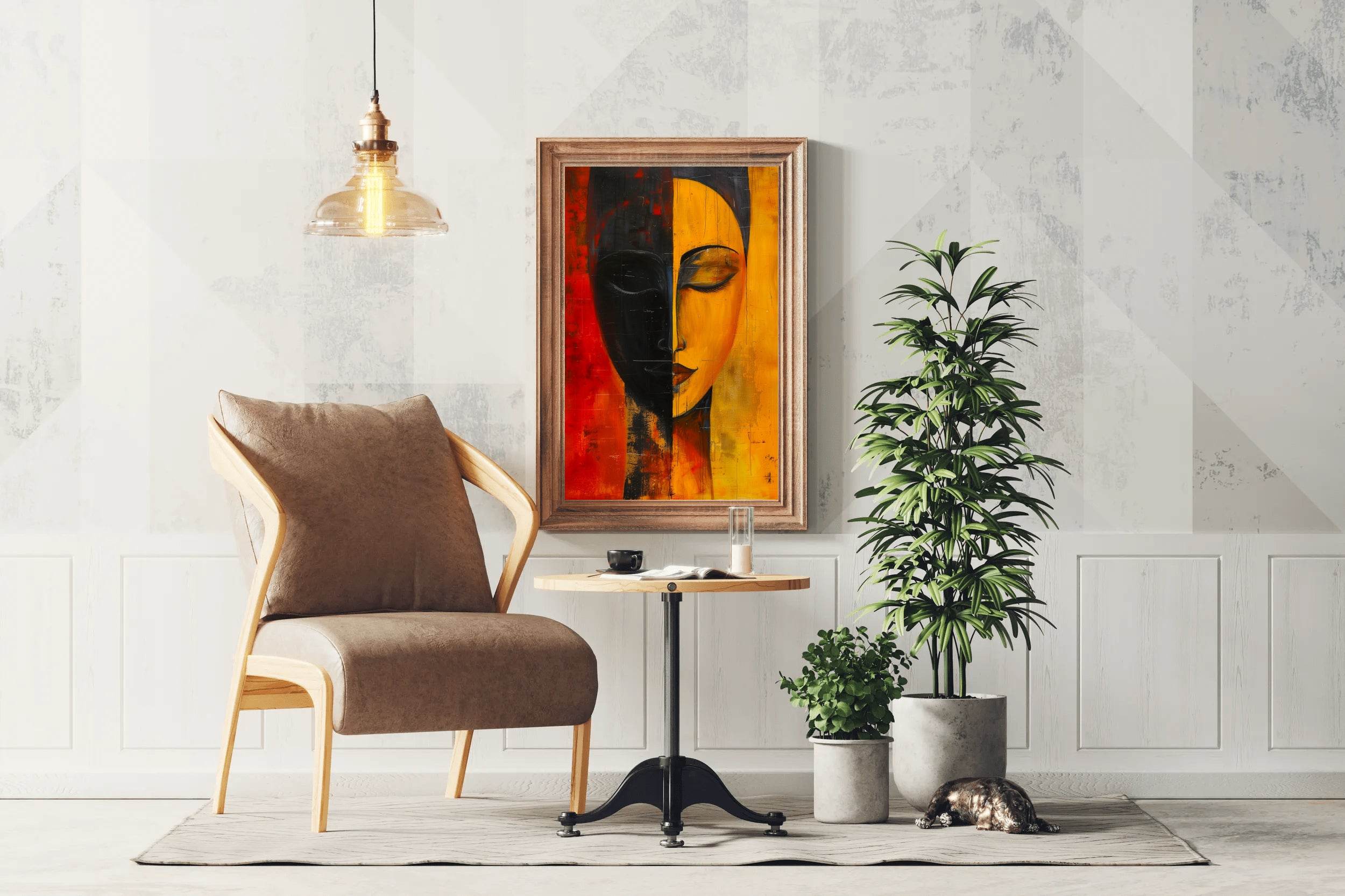 Two Faced Woman Canvas Wall Art - beink online art store