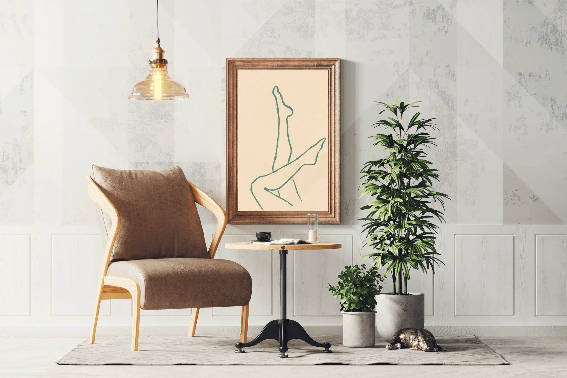 Drawing of A Woman Legs Wall Art - beink online art store