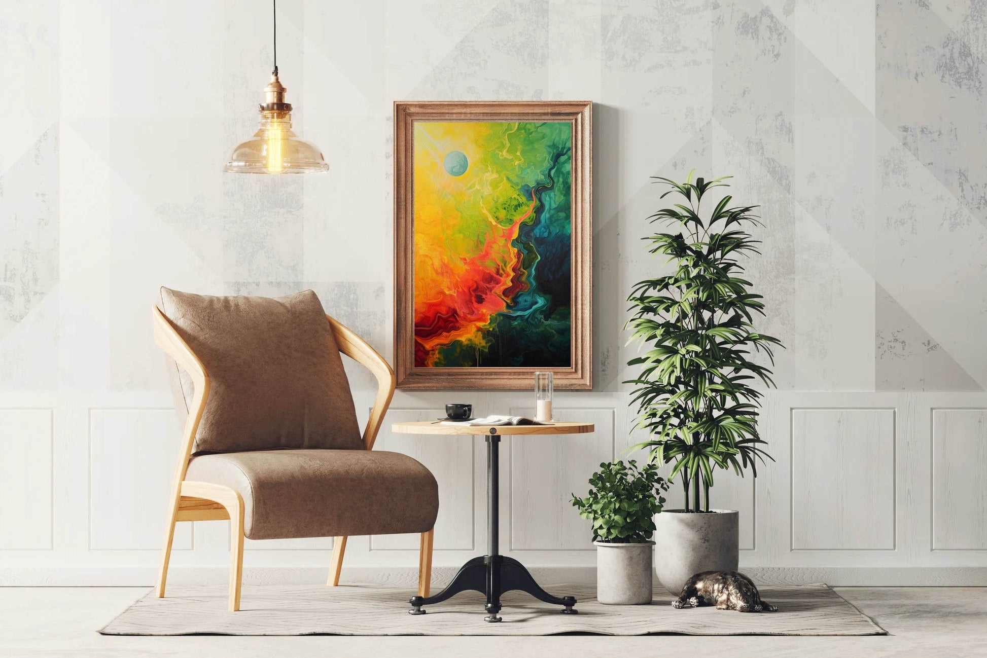 Colorful Abstract Painting Background Multicolor Wall Art - beink online art store