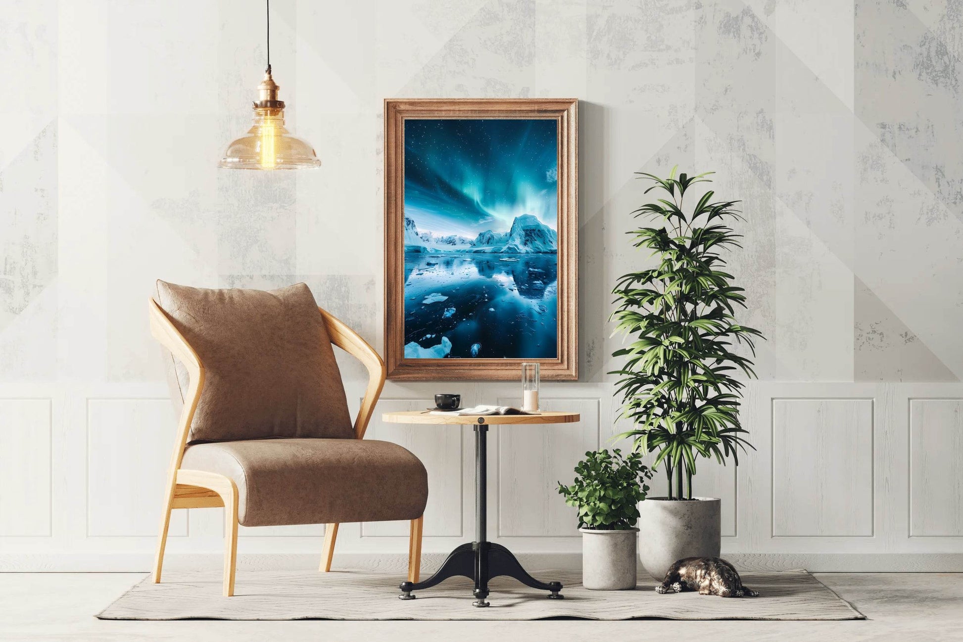 Arctic Aurora Reflection Wall Art - beink online art store