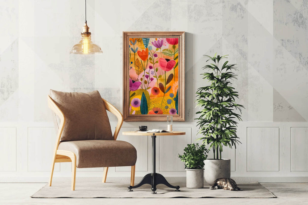 Illustration of Multicolor Flowers Digital Art - beink online art store