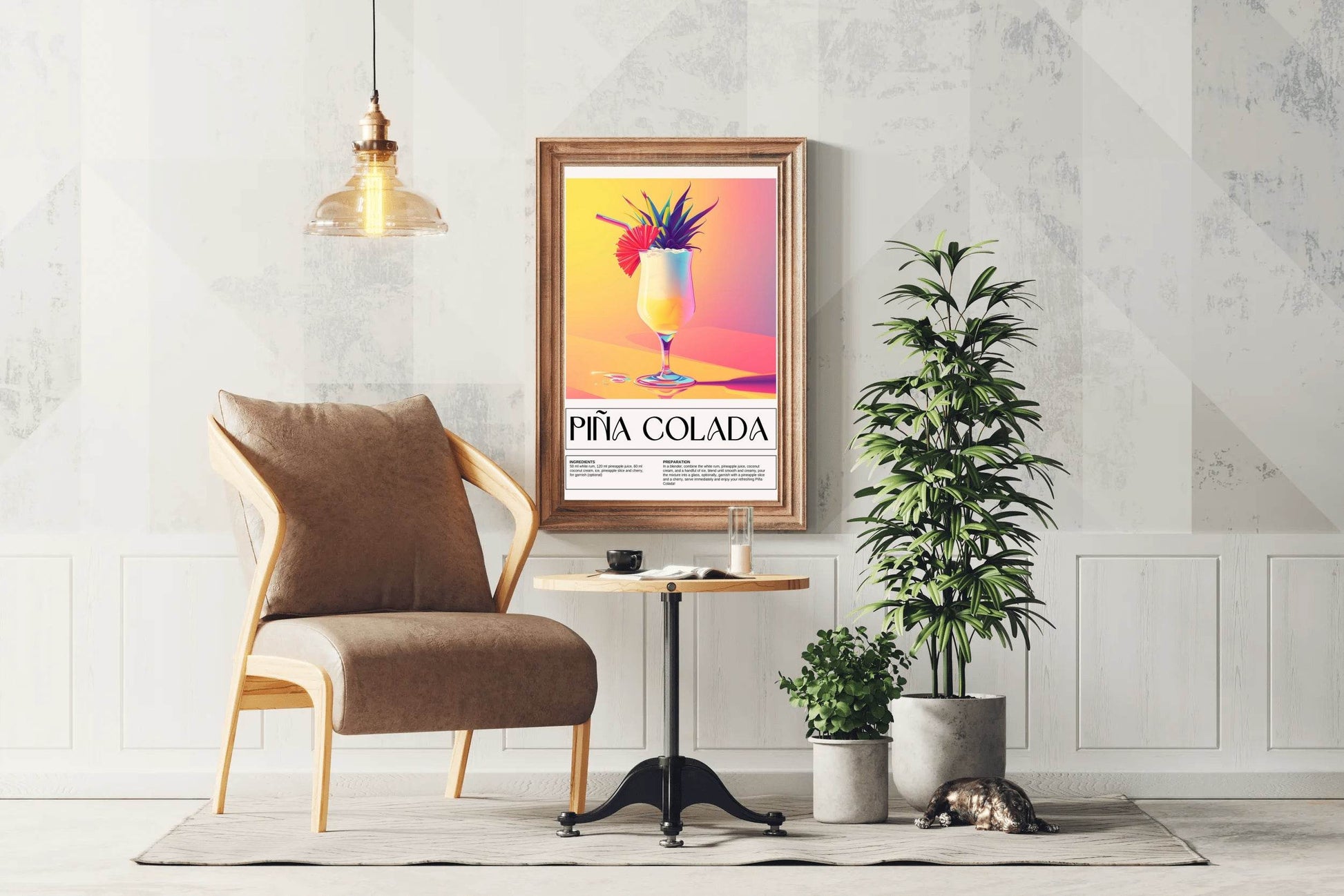 Pina Colada Cocktail Wall Art - beink online art store