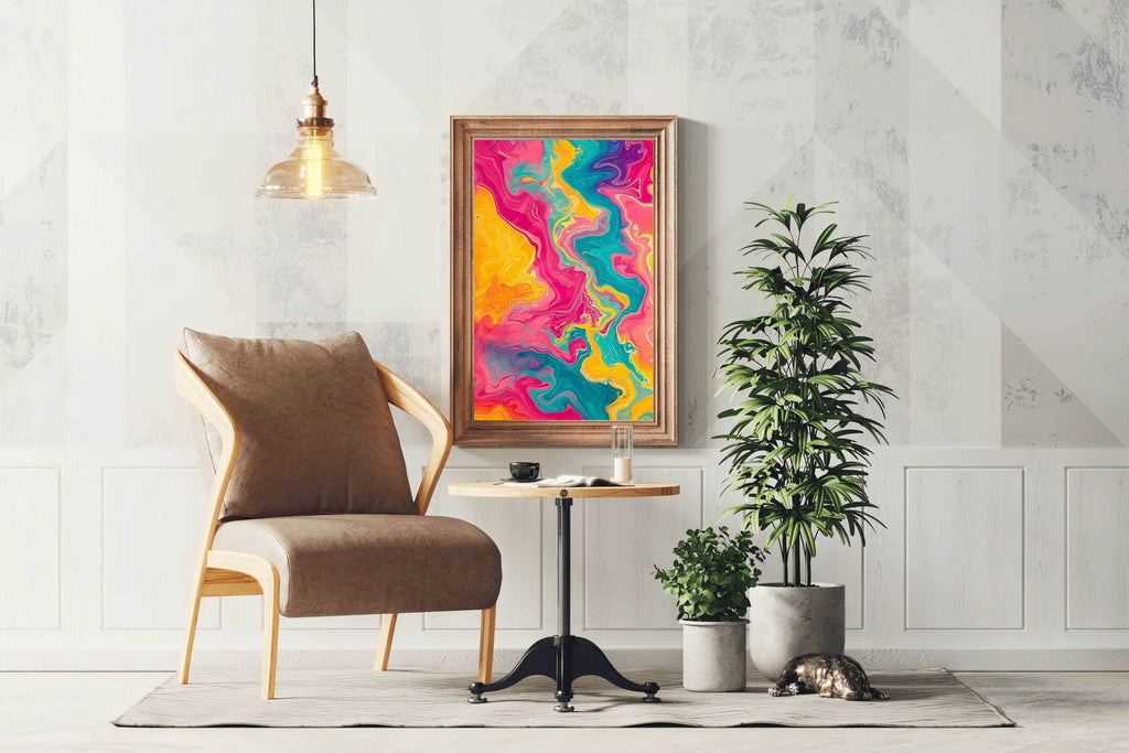 Vibrant Colorful Gradient Design Digital Art - beink online art store