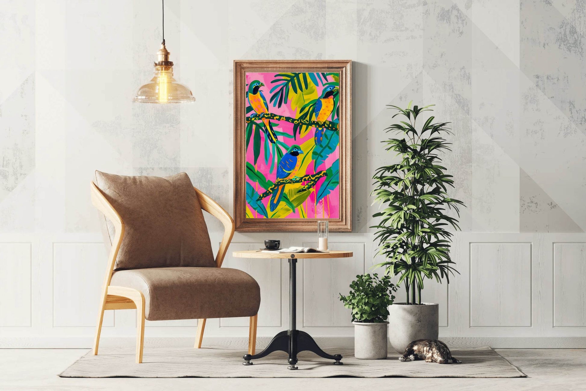 Painting of a Colorful Jungle Wall Art - beink online art store