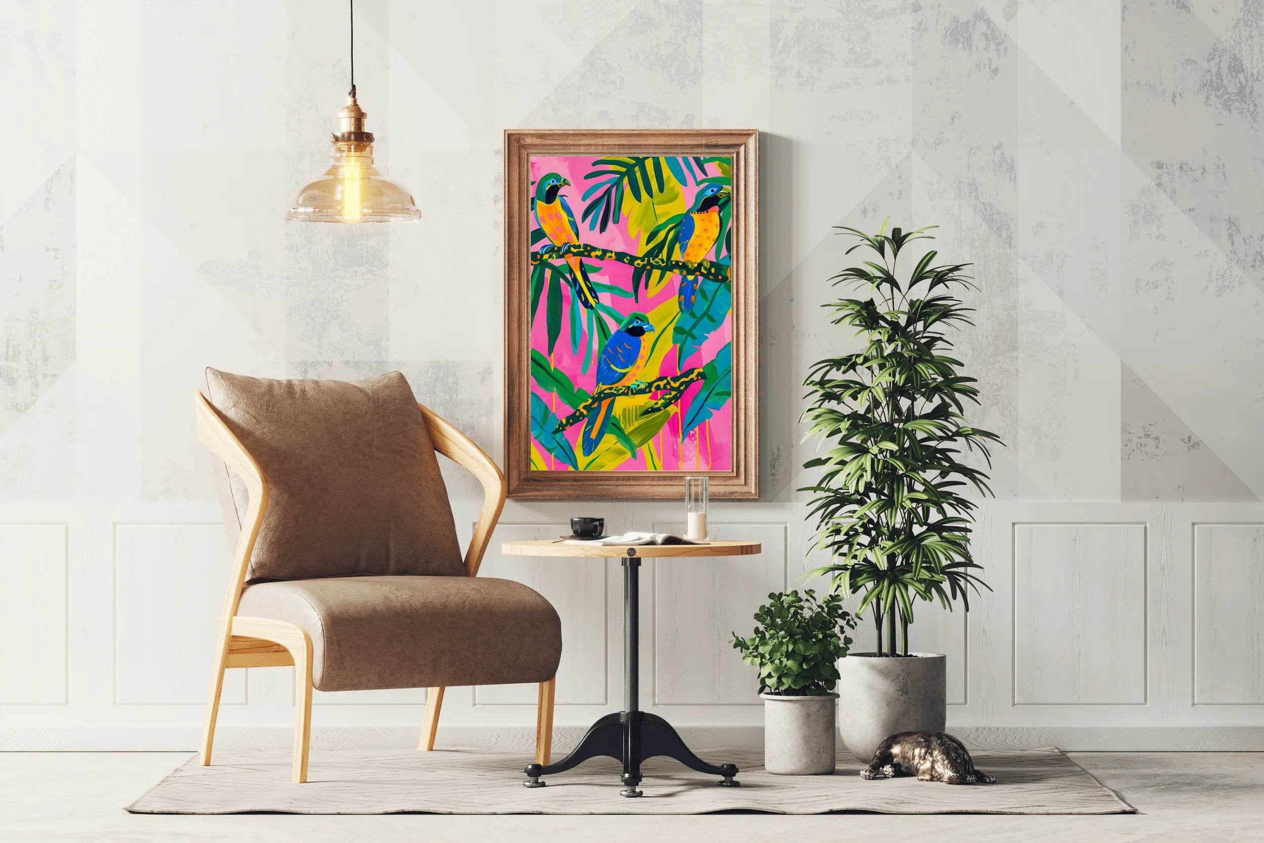 Painting of a Colorful Jungle Wall Art - beink online art store