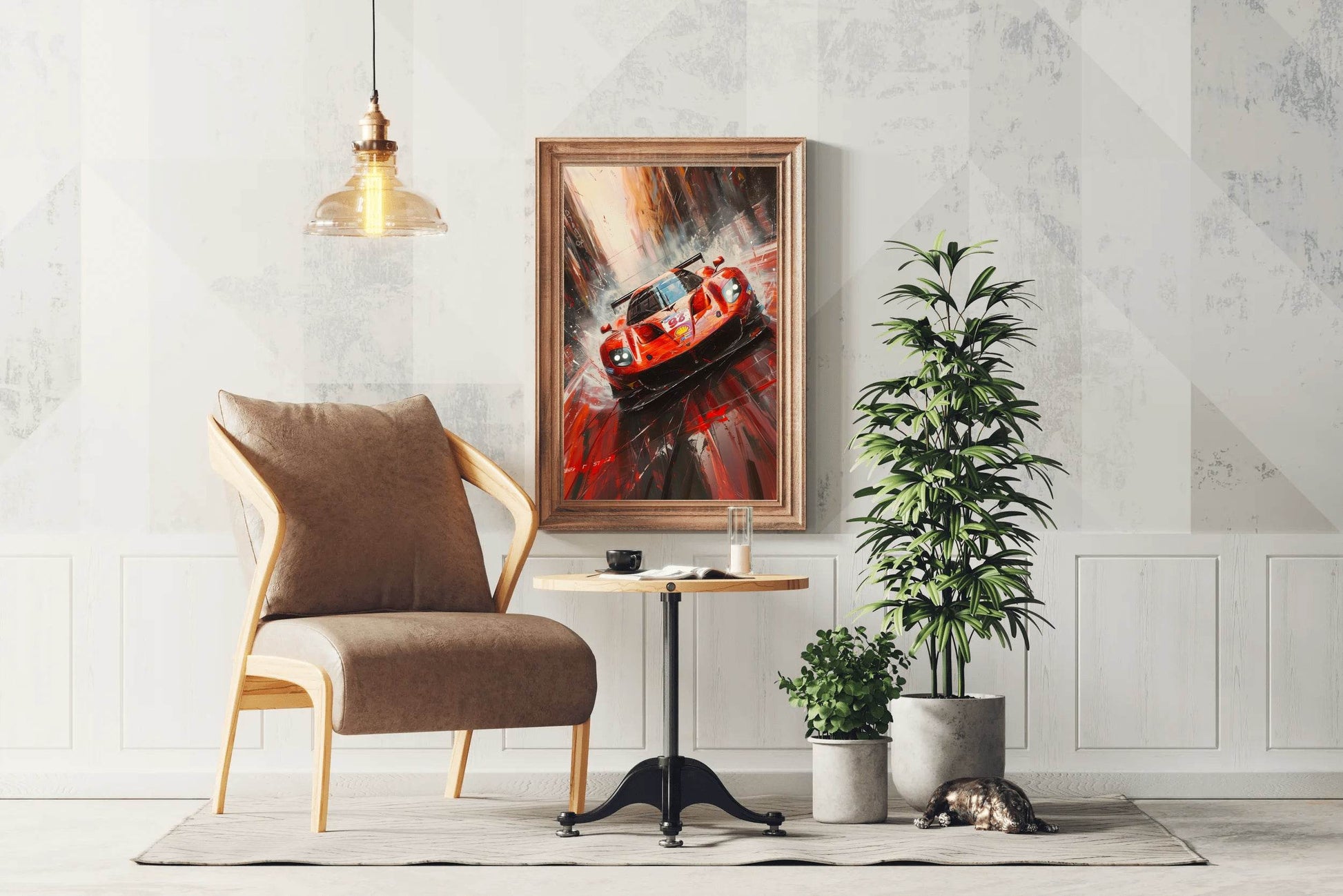 Ferrari 488 Full Red Wall Art - beink online art store