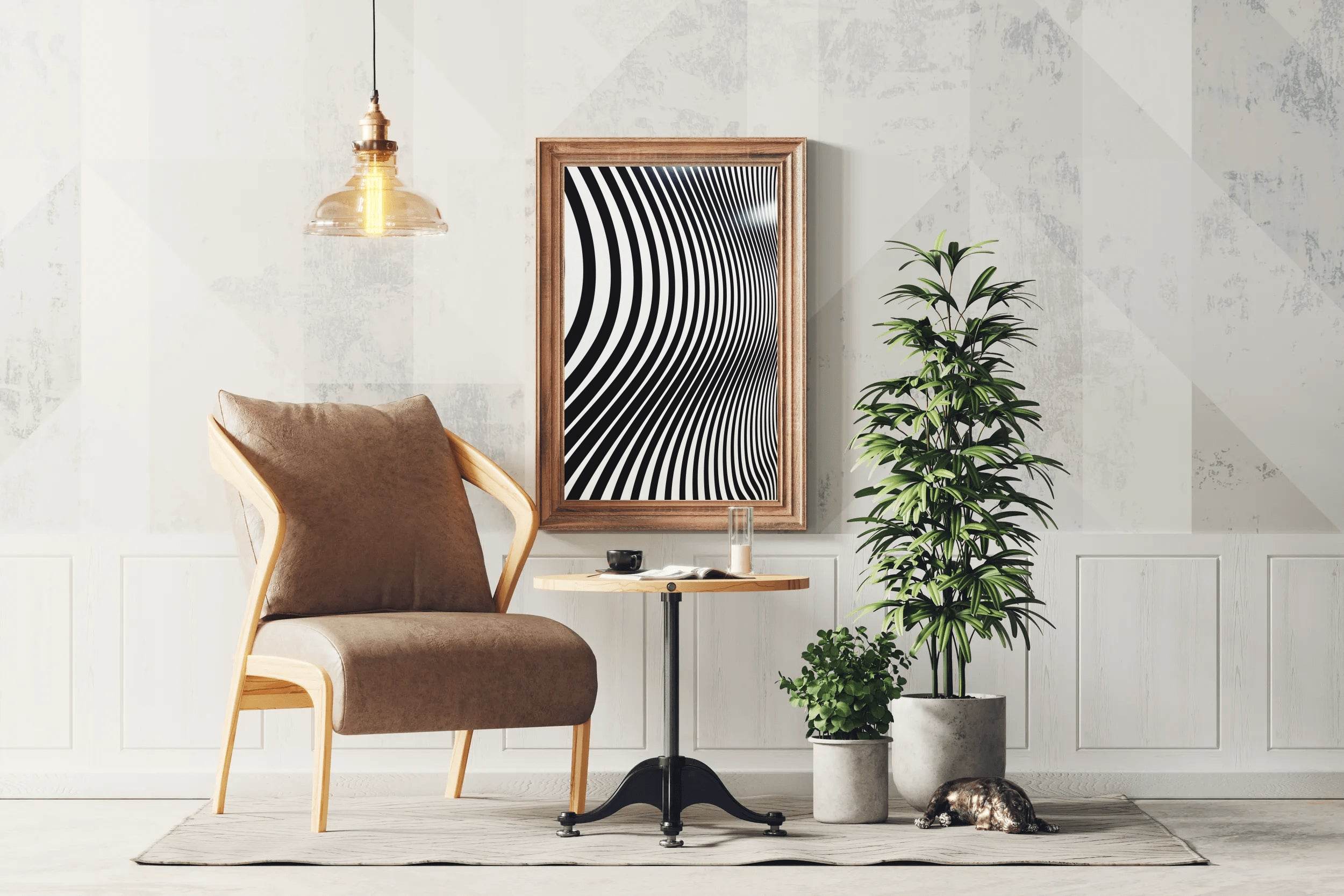Zebra Wallpaper Black & White Wall Art - beink online art store